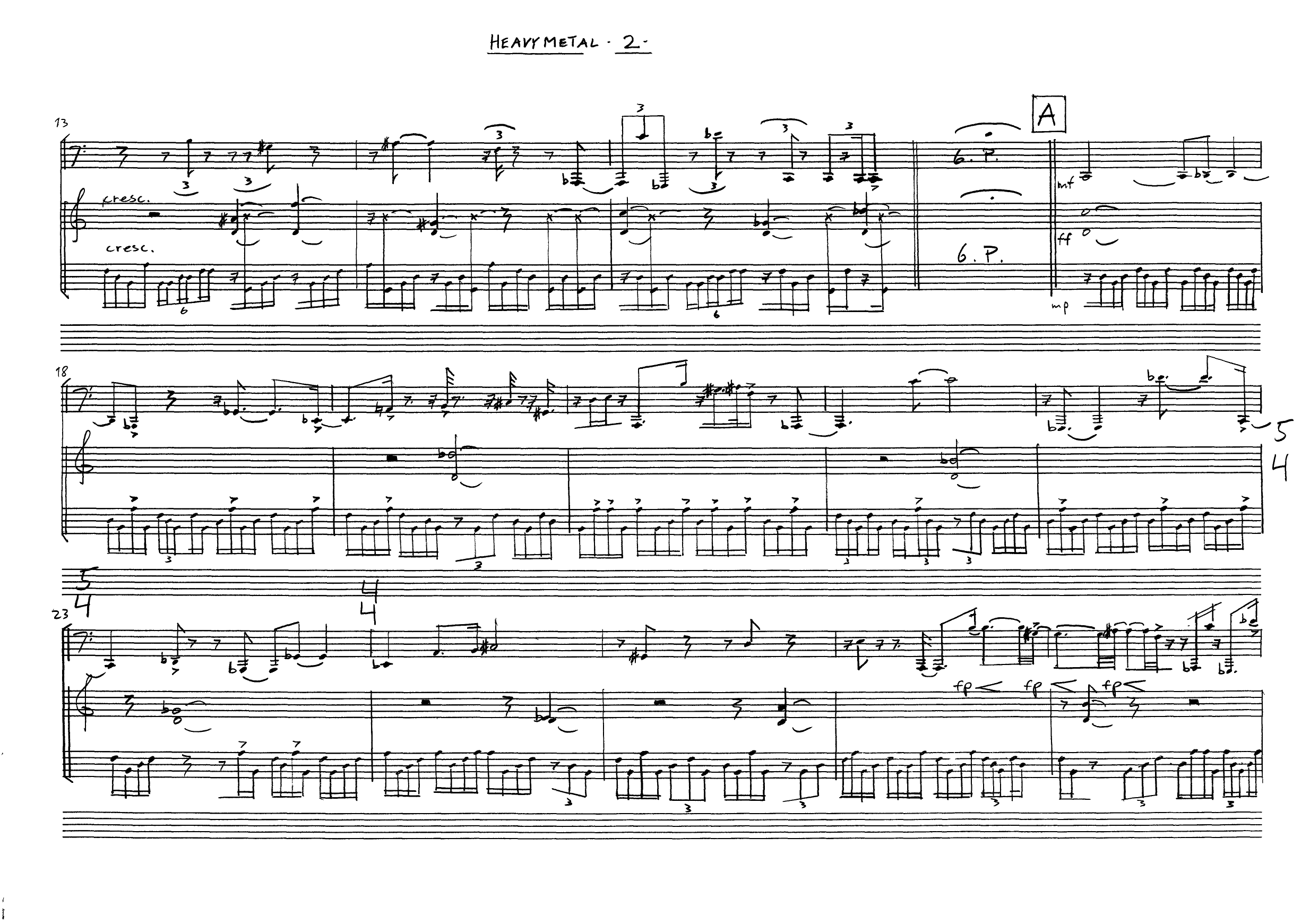 Heavy Metal - En rip-off for bass-tuba & slagverk - Image 4