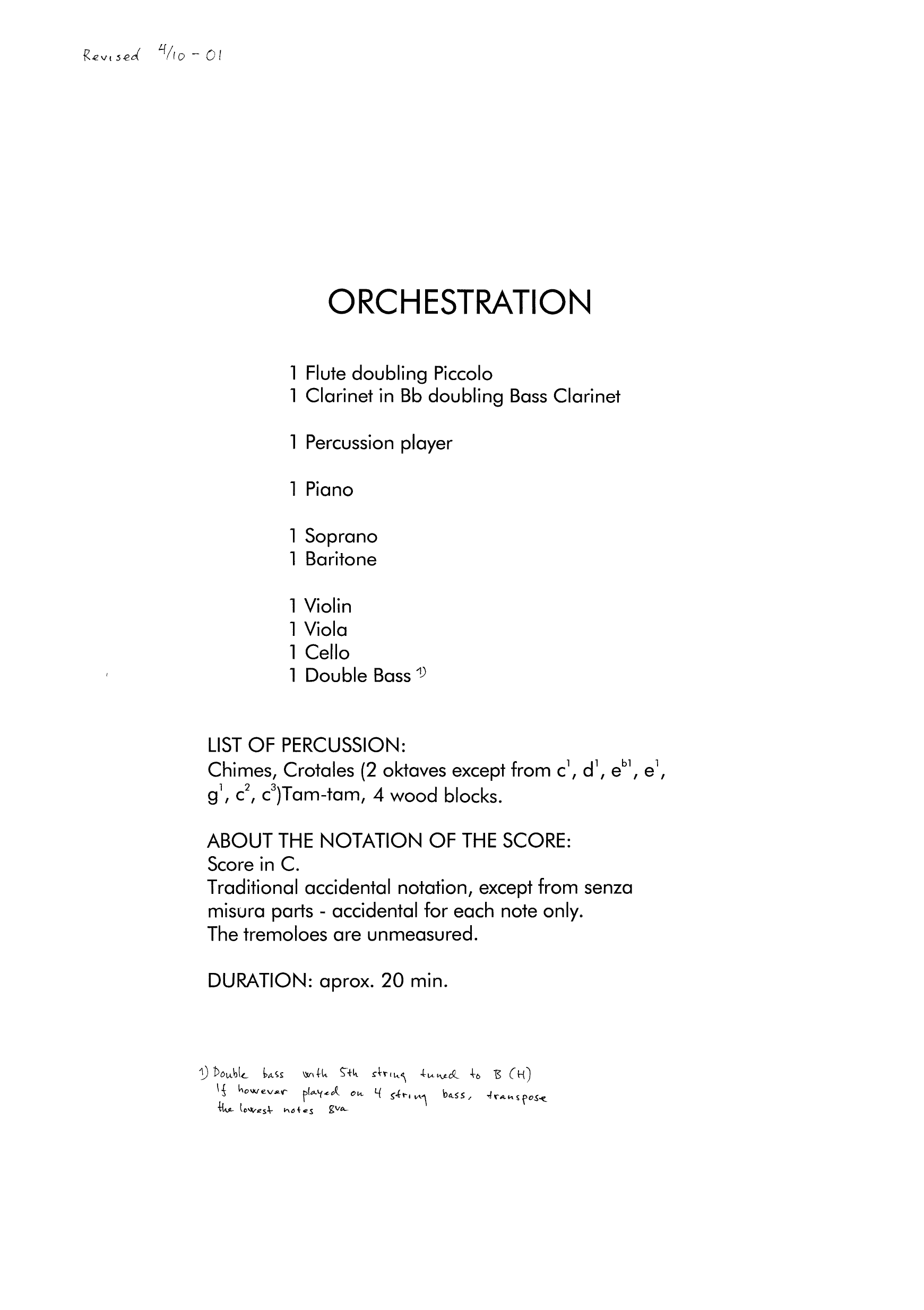 Ei skapingssoge - For chamber orchestra with soprano and baritone soloists - Bilde 2