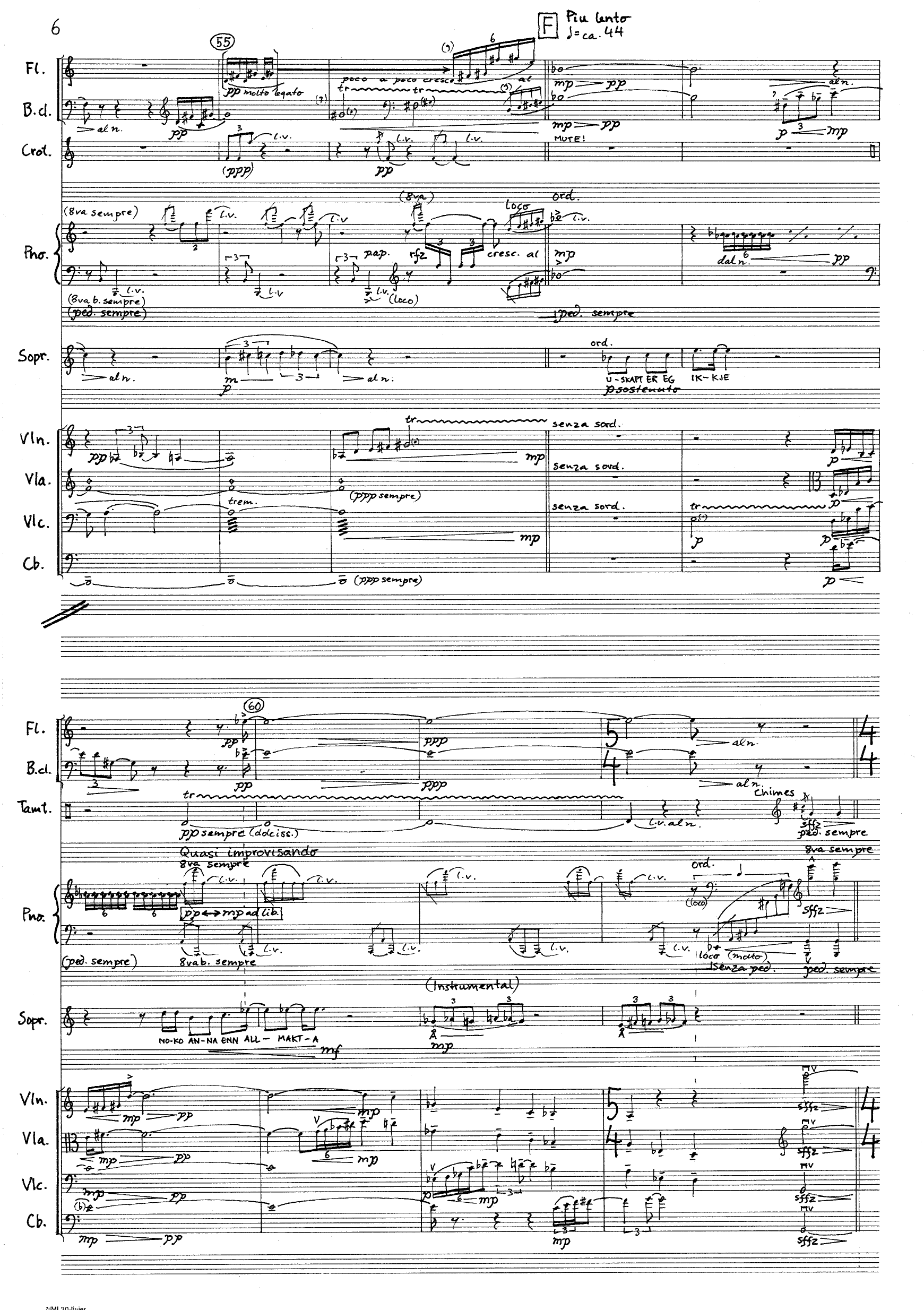 Ei skapingssoge - For chamber orchestra with soprano and baritone soloists - Bilde 8