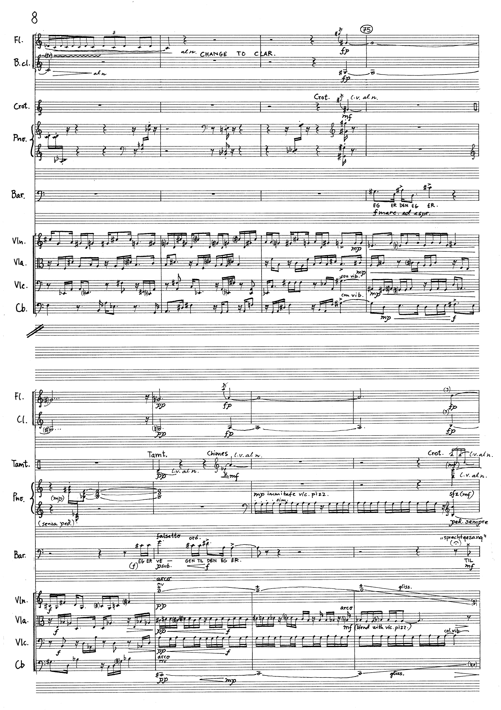 Ei skapingssoge - For chamber orchestra with soprano and baritone soloists - Bilde 10
