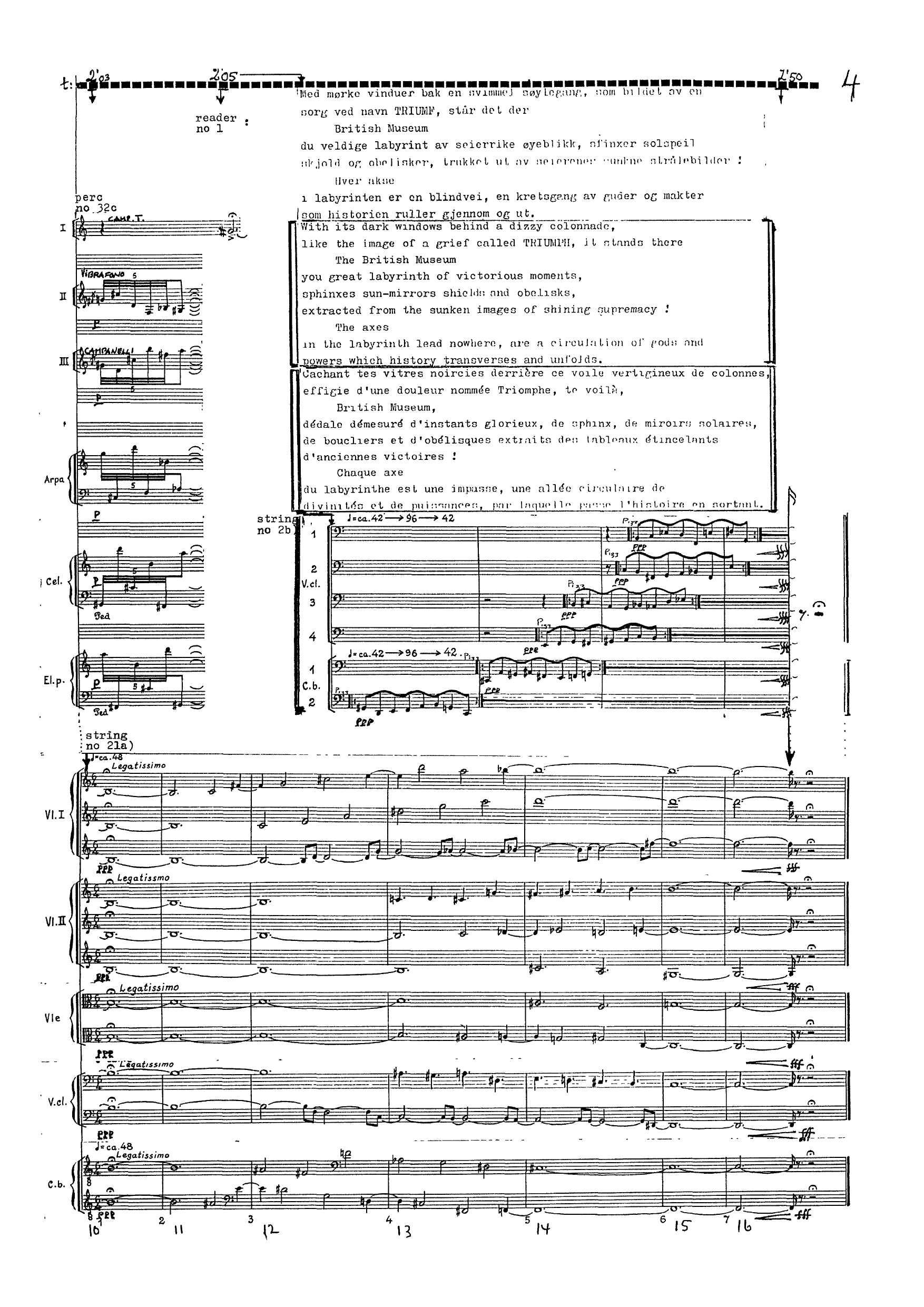 Nedstigningen - For resitatør, orkester, kor(SSAA), sopran og elektroniske klanger - Image 4