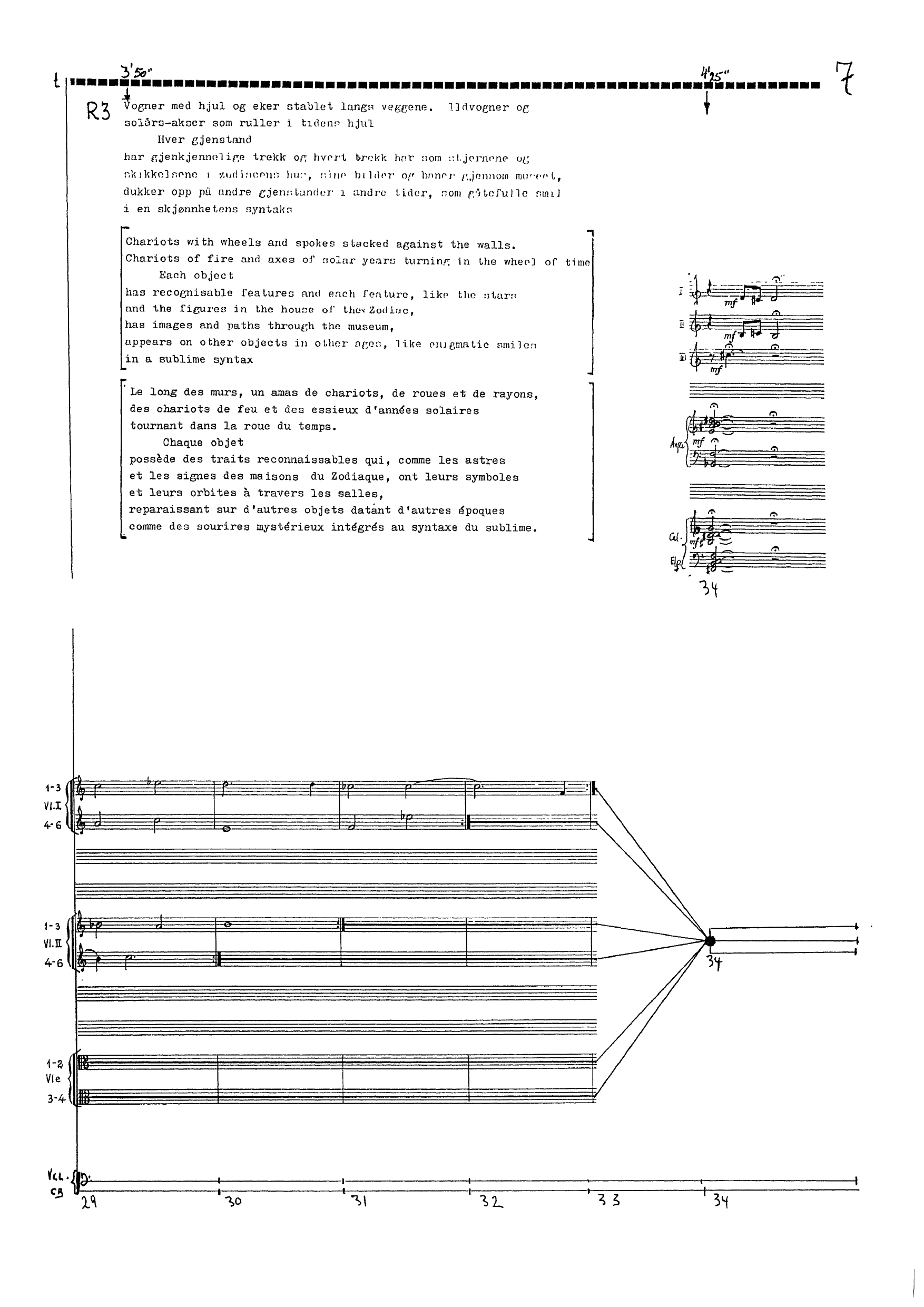 Nedstigningen - For resitatør, orkester, kor(SSAA), sopran og elektroniske klanger - Image 7