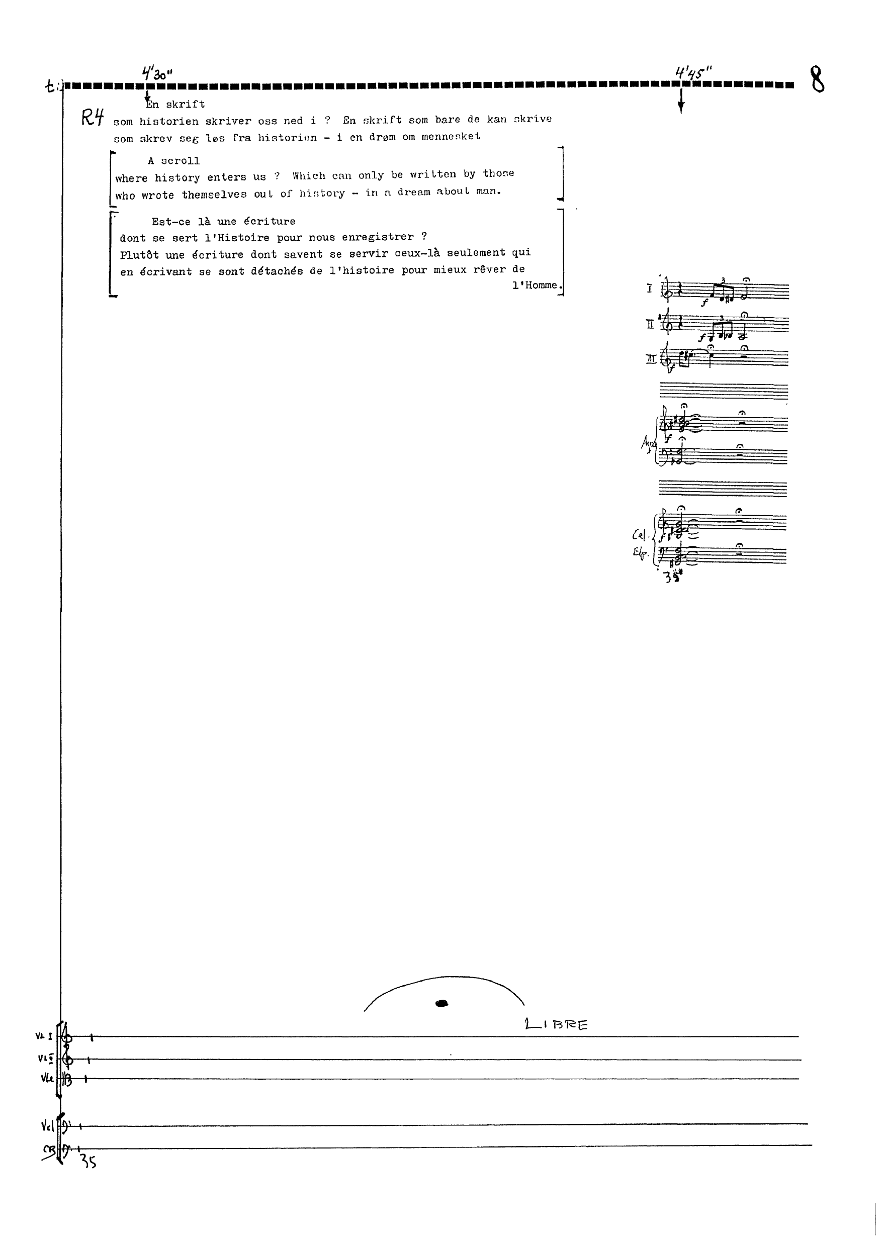 Nedstigningen - For resitatør, orkester, kor(SSAA), sopran og elektroniske klanger - Image 8