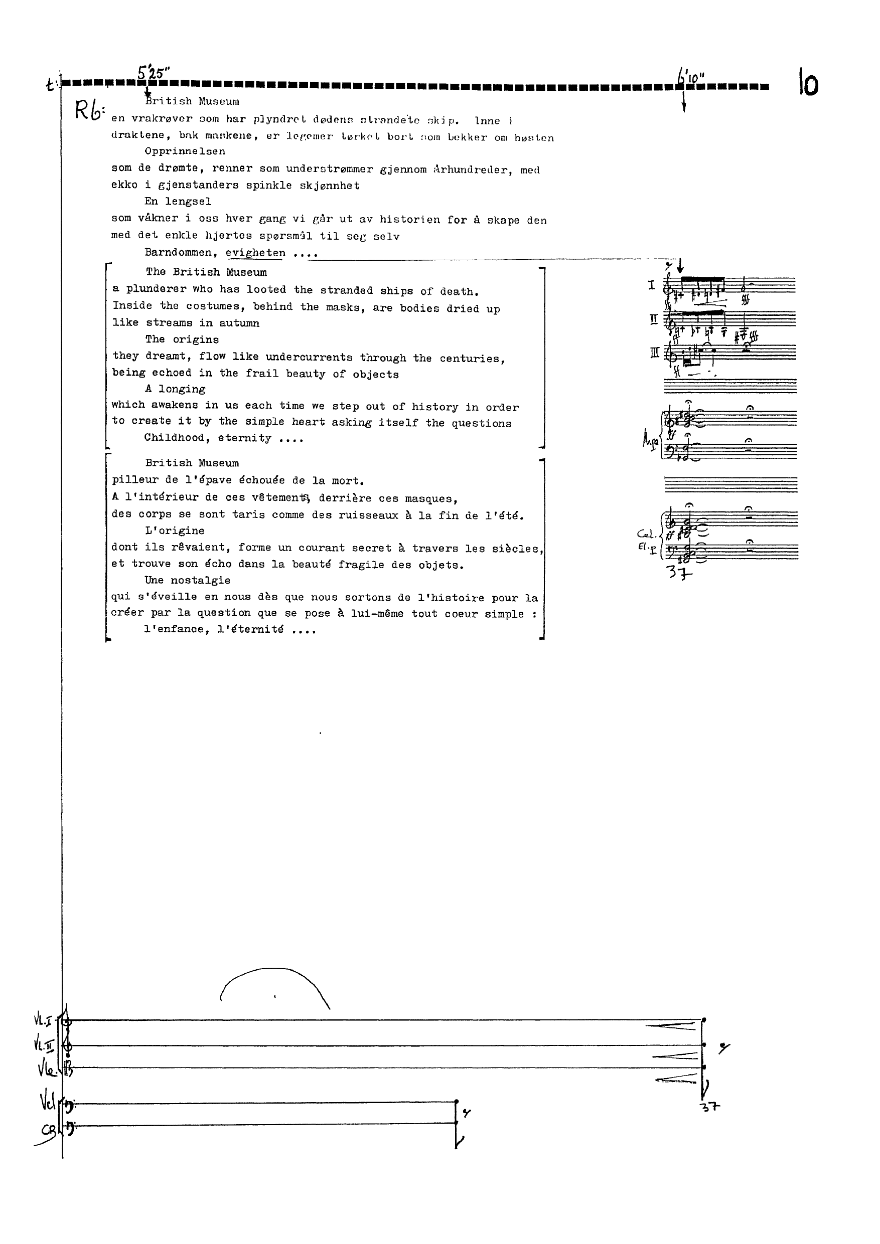 Nedstigningen - For resitatør, orkester, kor(SSAA), sopran og elektroniske klanger - Image 10