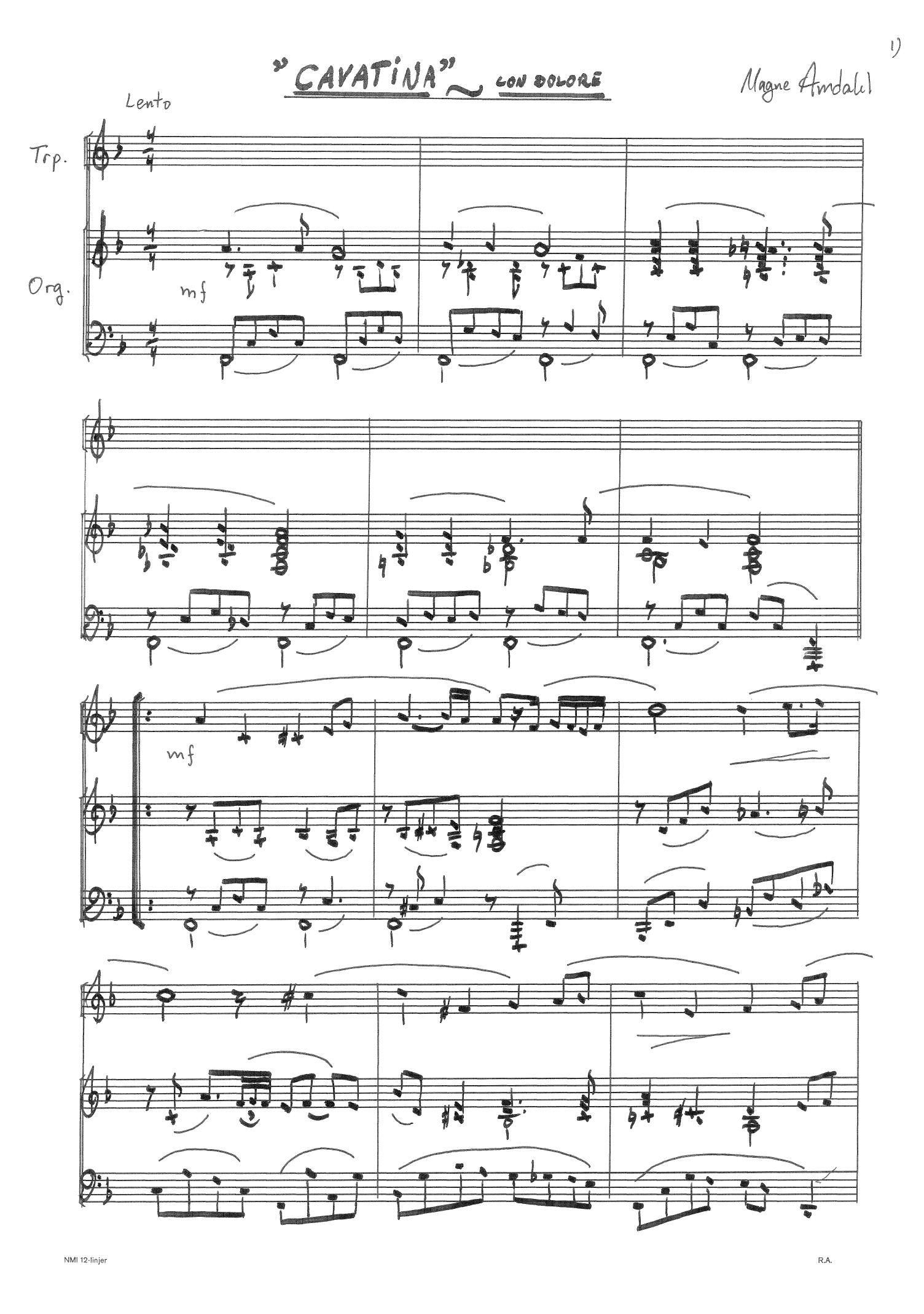 Cavatina con dolore