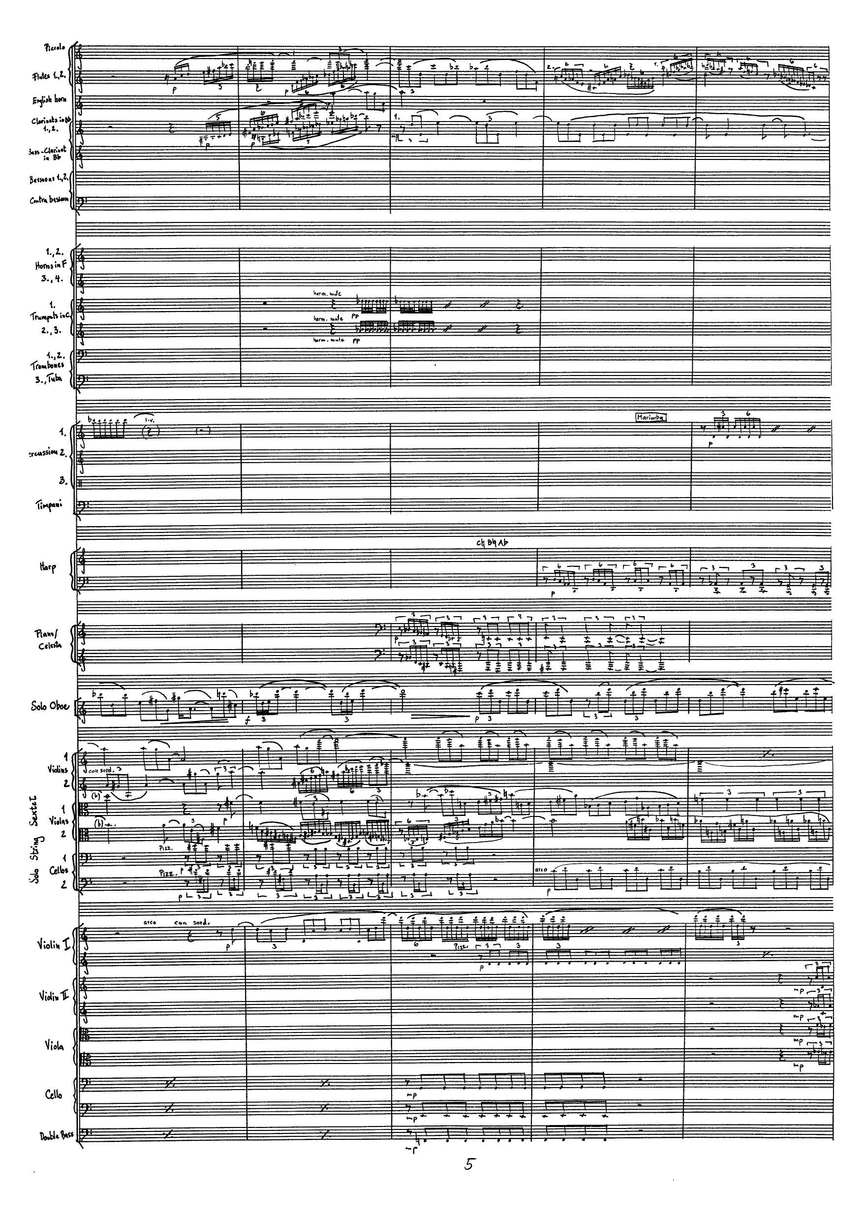 Concerto for Oboe and Orchestra - With Obligato String Sextet - Image 7