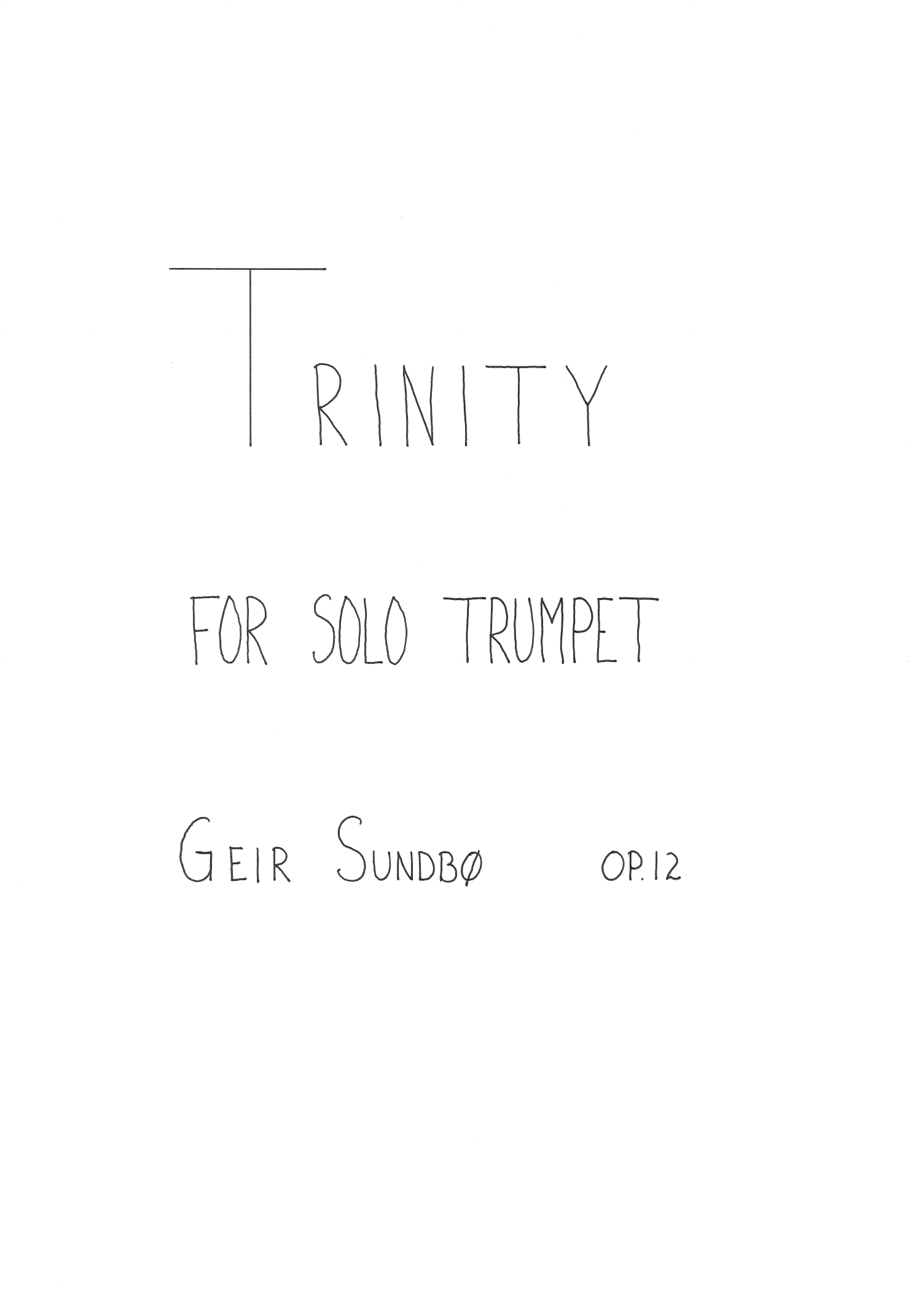 Trinity for Solo Trumpet, Op. 12
