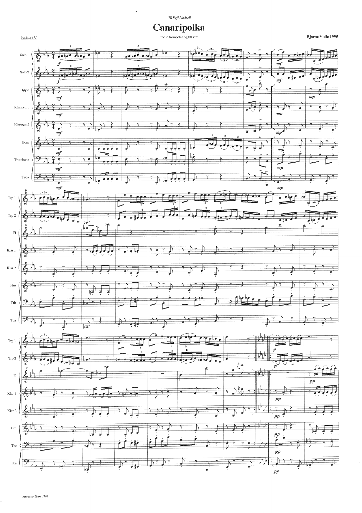 Canaripolka - For to trompeter og blåsere