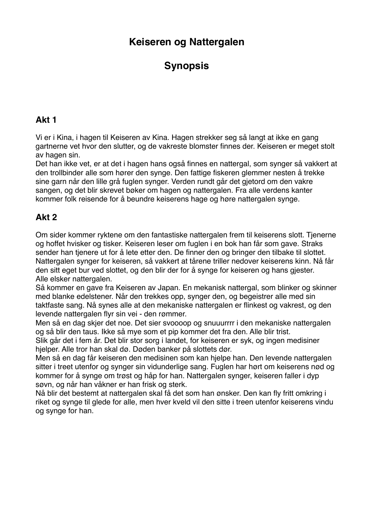 Keiseren og nattergalen - Opera i 2 akter - Image 4