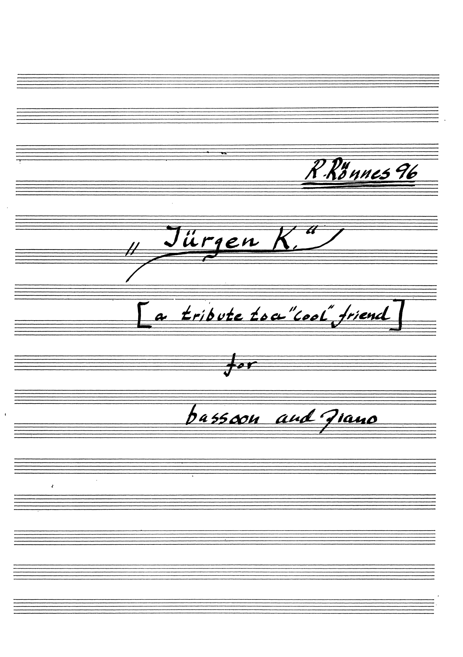 Jürgen K - A Tribute to a "Cool" Friend