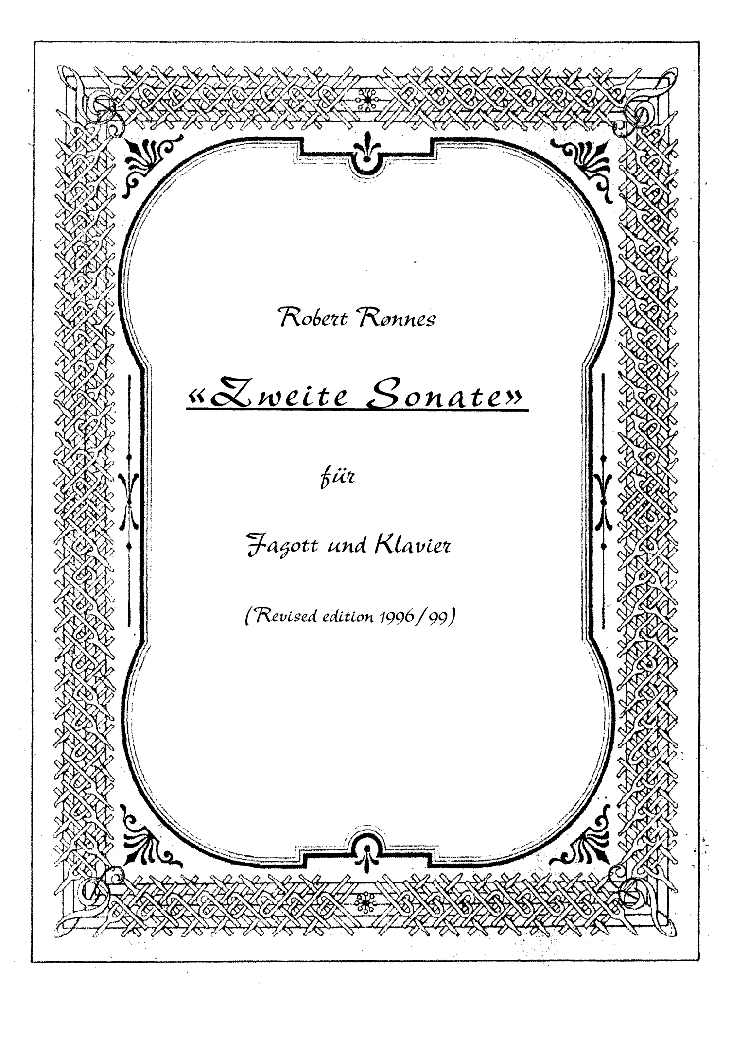 Zweite Sonate - Für Fagott und Klavier