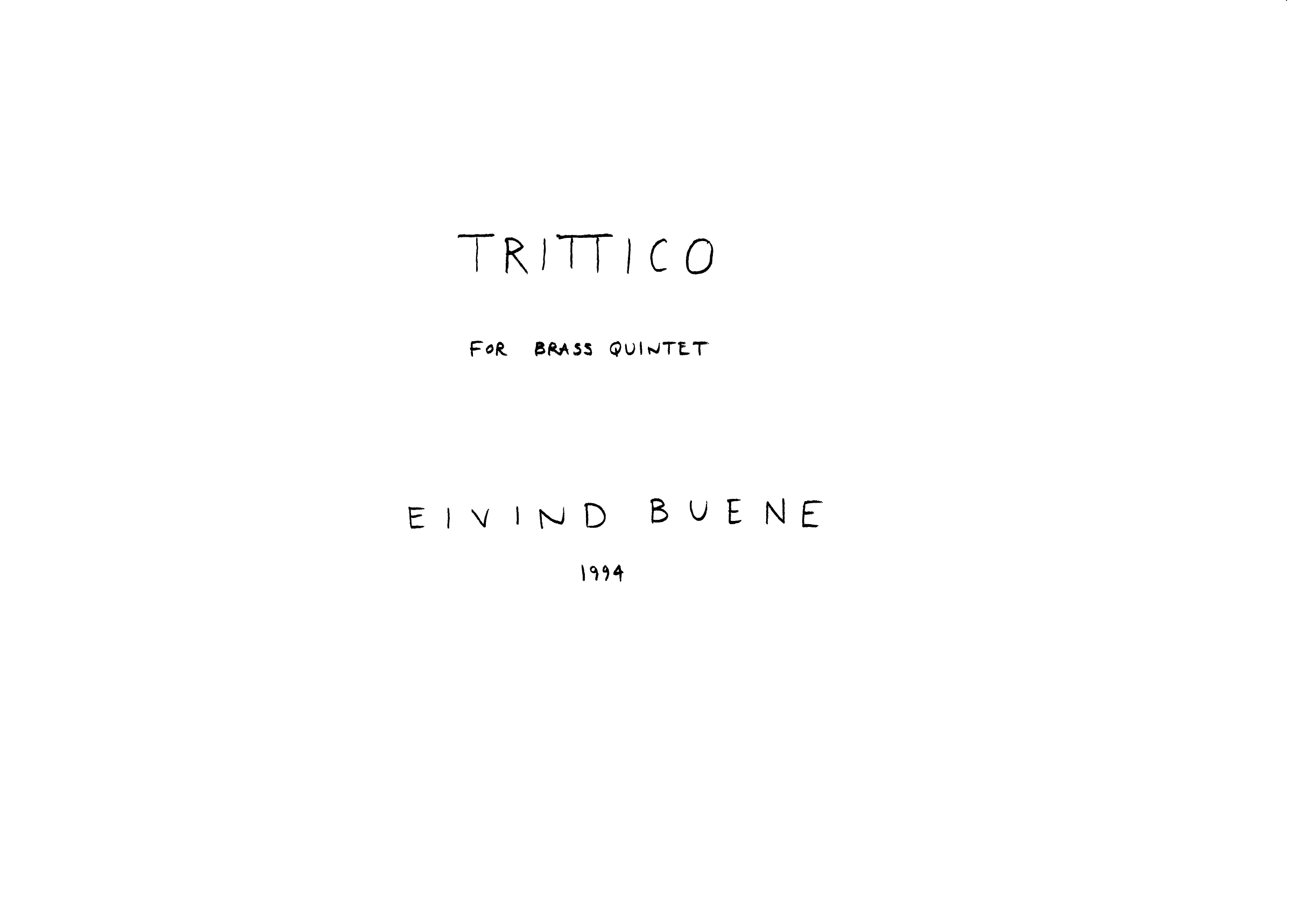 Trittico - For Brass Quintet