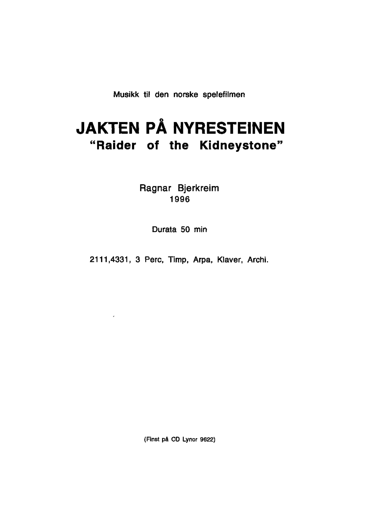 Raider of the Kidneystone