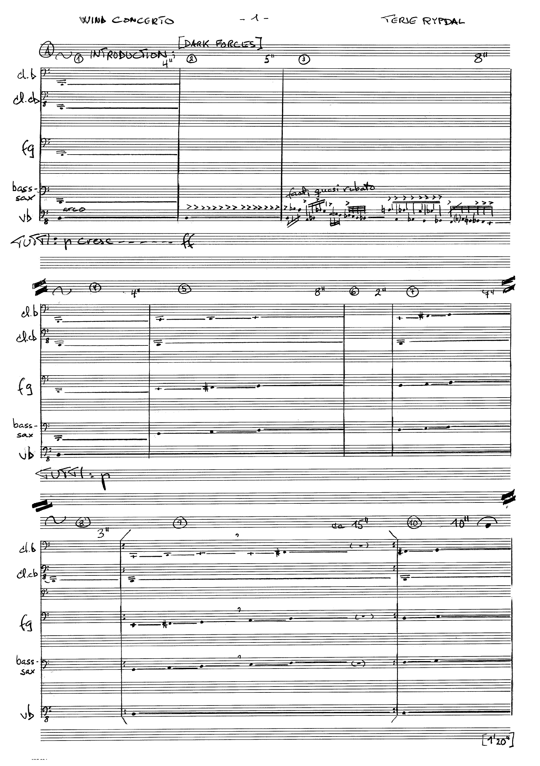 Wind Concerto for Electric Guitar, Electric Bass/Contrabass, Drums/Percussion, Sculpture and Wind Orchestra, Op. 69 - Bilde 3
