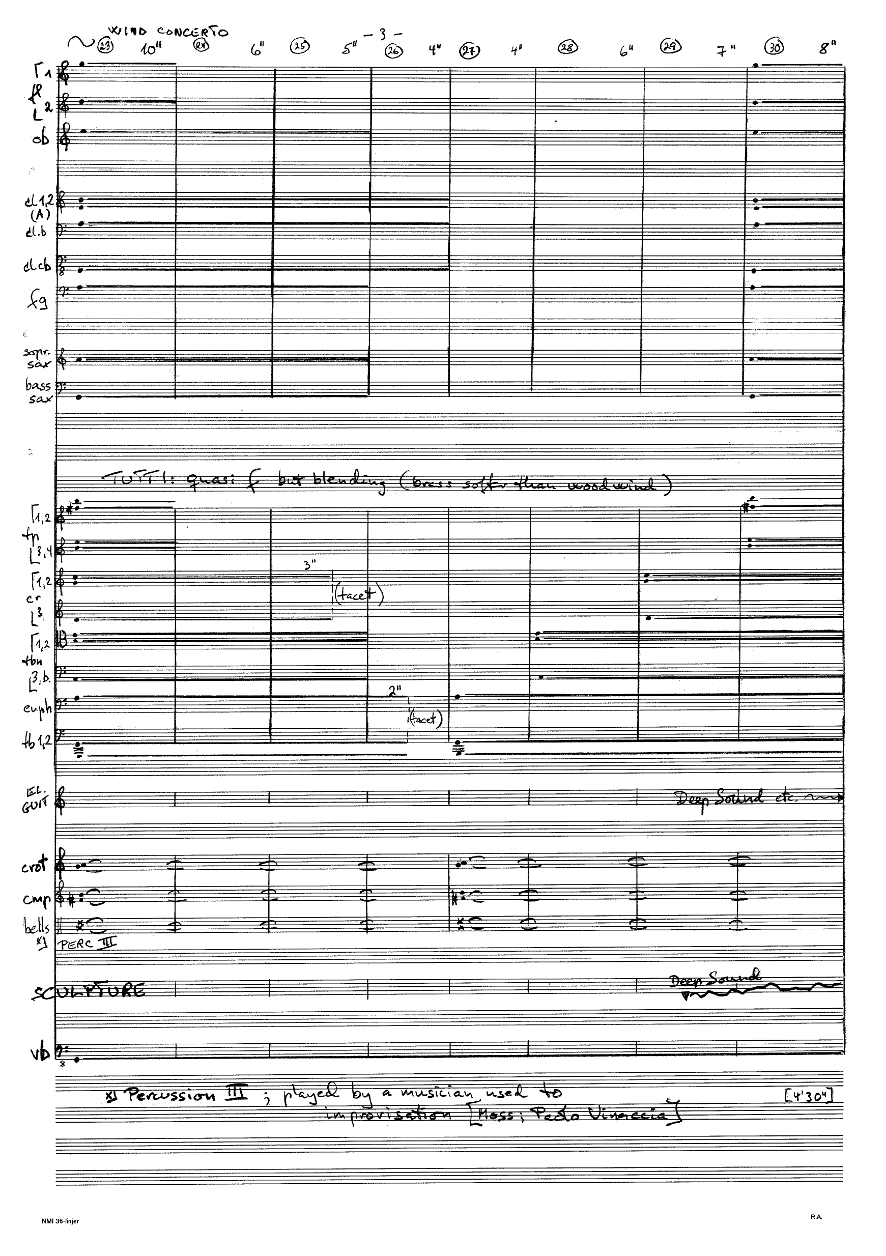 Wind Concerto for Electric Guitar, Electric Bass/Contrabass, Drums/Percussion, Sculpture and Wind Orchestra, Op. 69 - Bilde 5