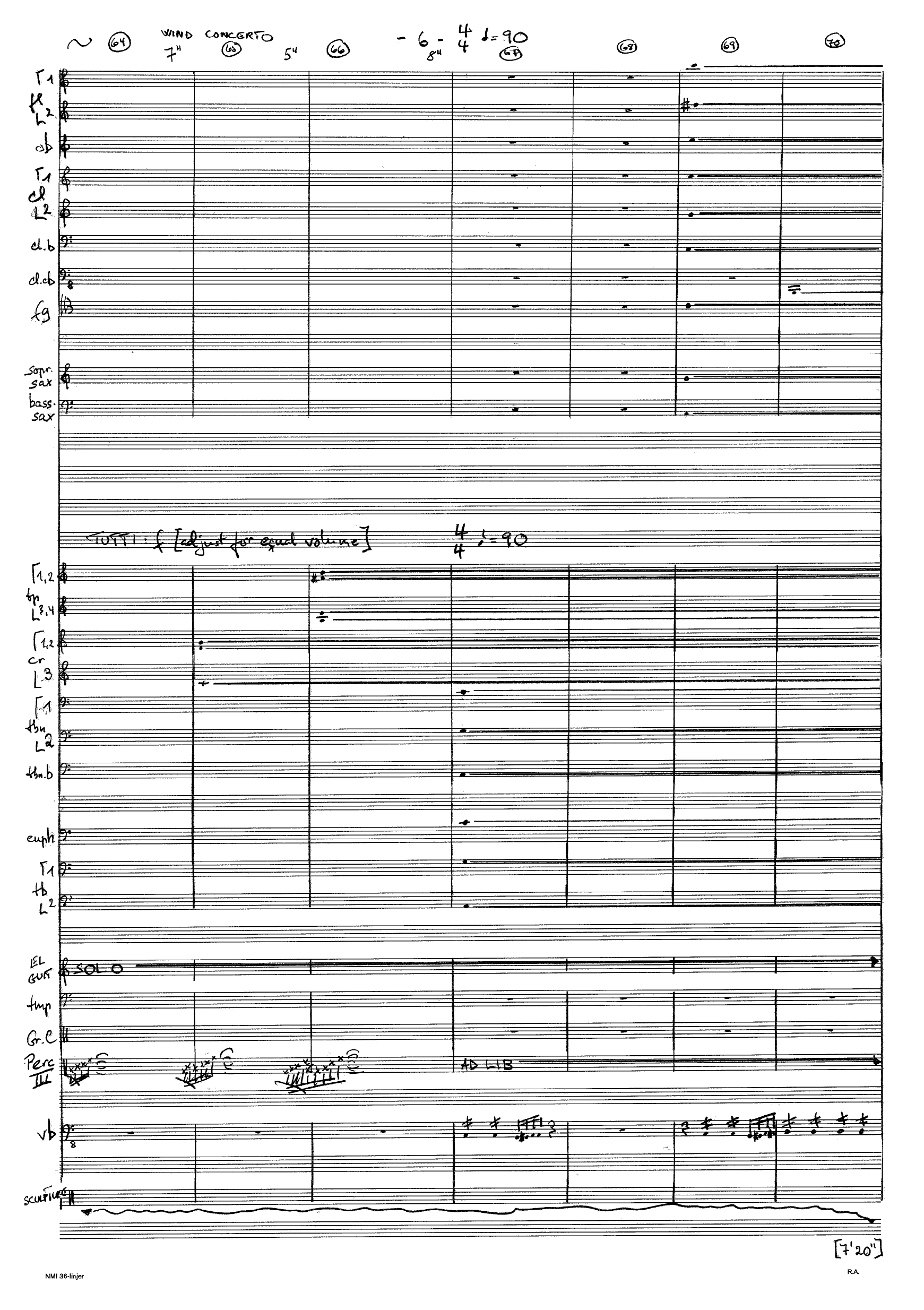 Wind Concerto for Electric Guitar, Electric Bass/Contrabass, Drums/Percussion, Sculpture and Wind Orchestra, Op. 69 - Bilde 8