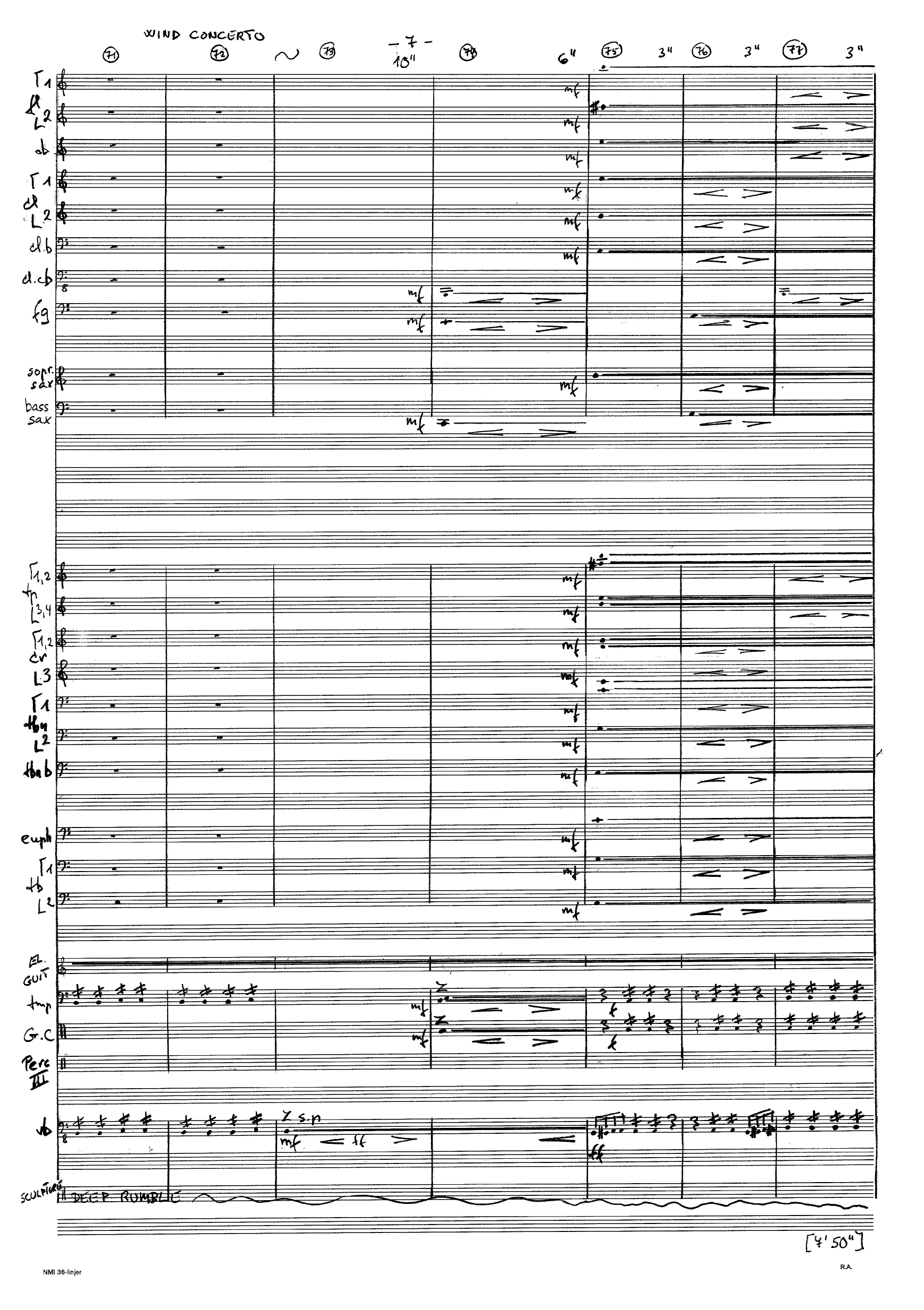 Wind Concerto for Electric Guitar, Electric Bass/Contrabass, Drums/Percussion, Sculpture and Wind Orchestra, Op. 69 - Bilde 9