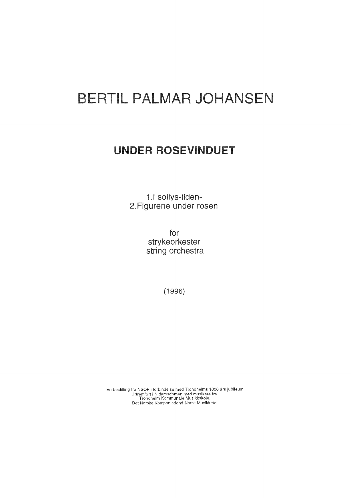 Under rosevinduet - For strykeorkester