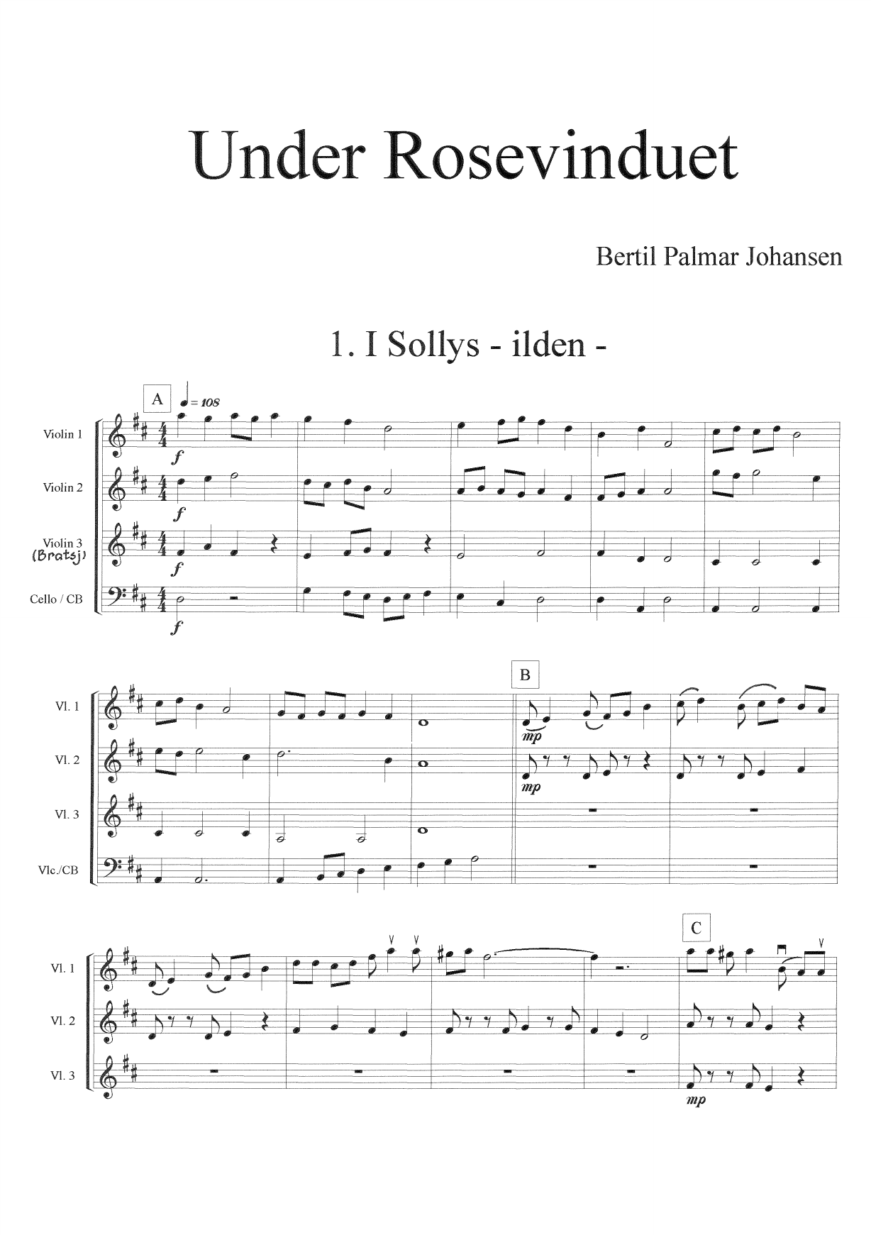 Under rosevinduet - For strykeorkester - Bilde 3
