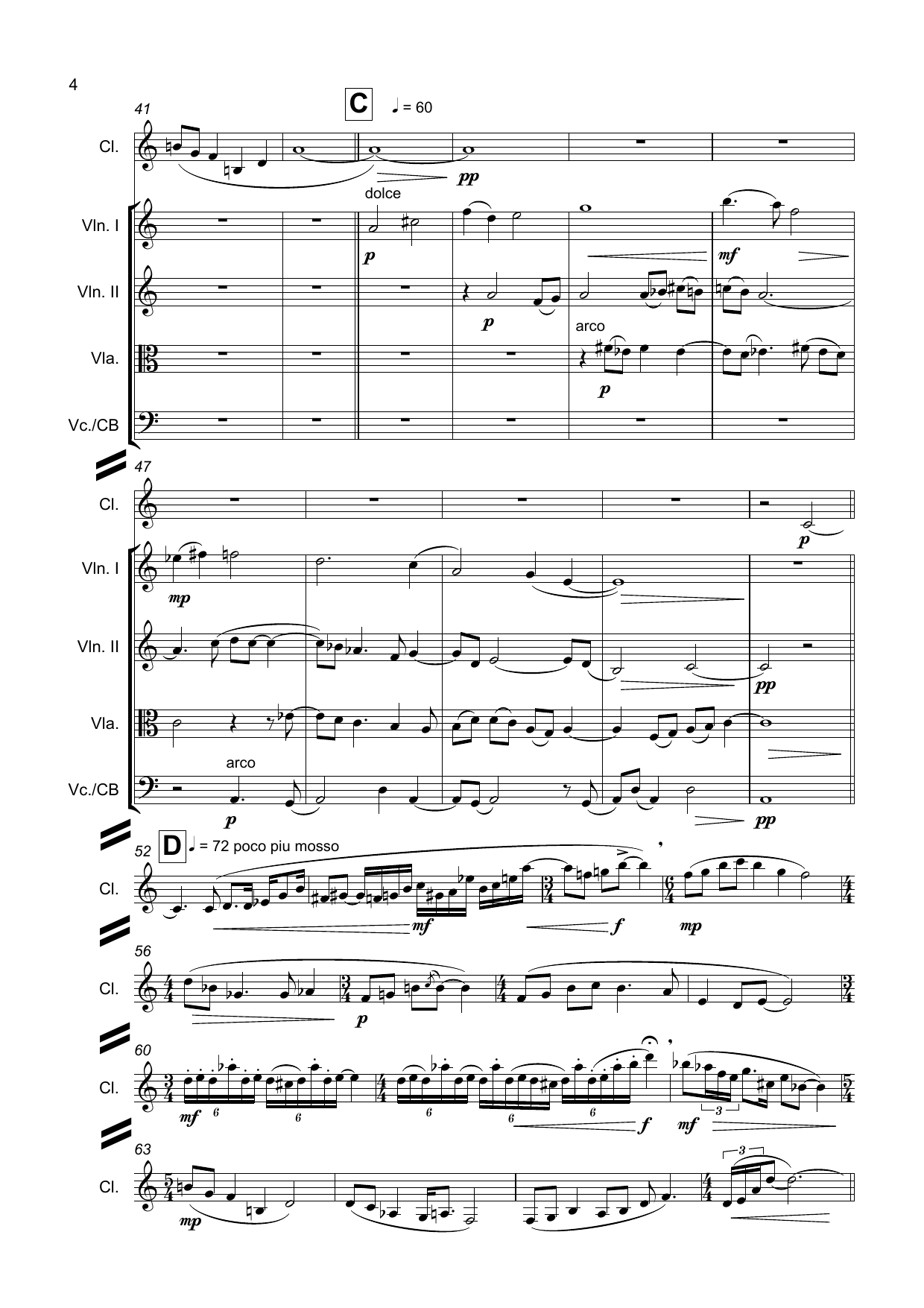Concertino for Clarinet and Strings - Image 8