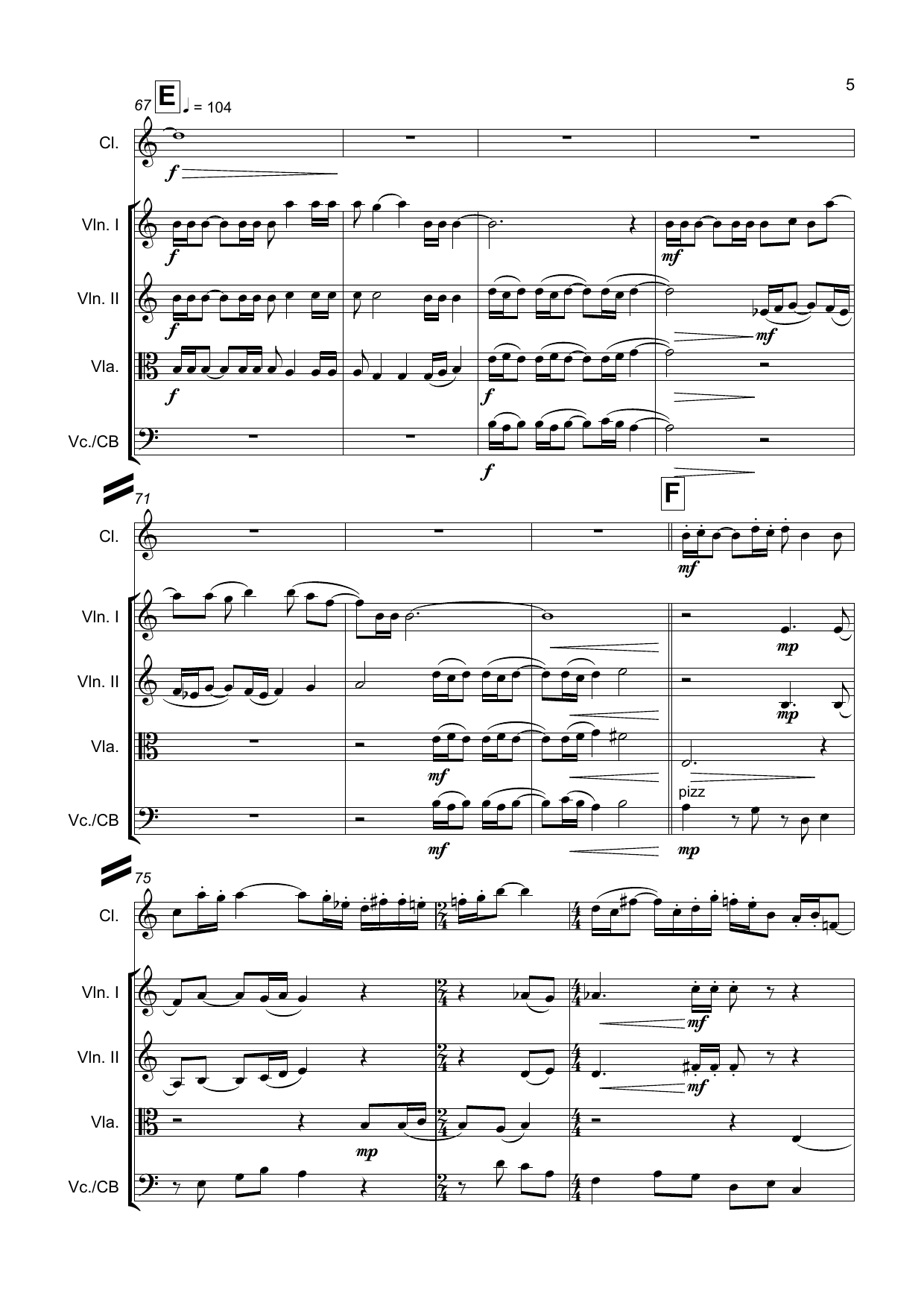 Concertino for Clarinet and Strings - Image 9