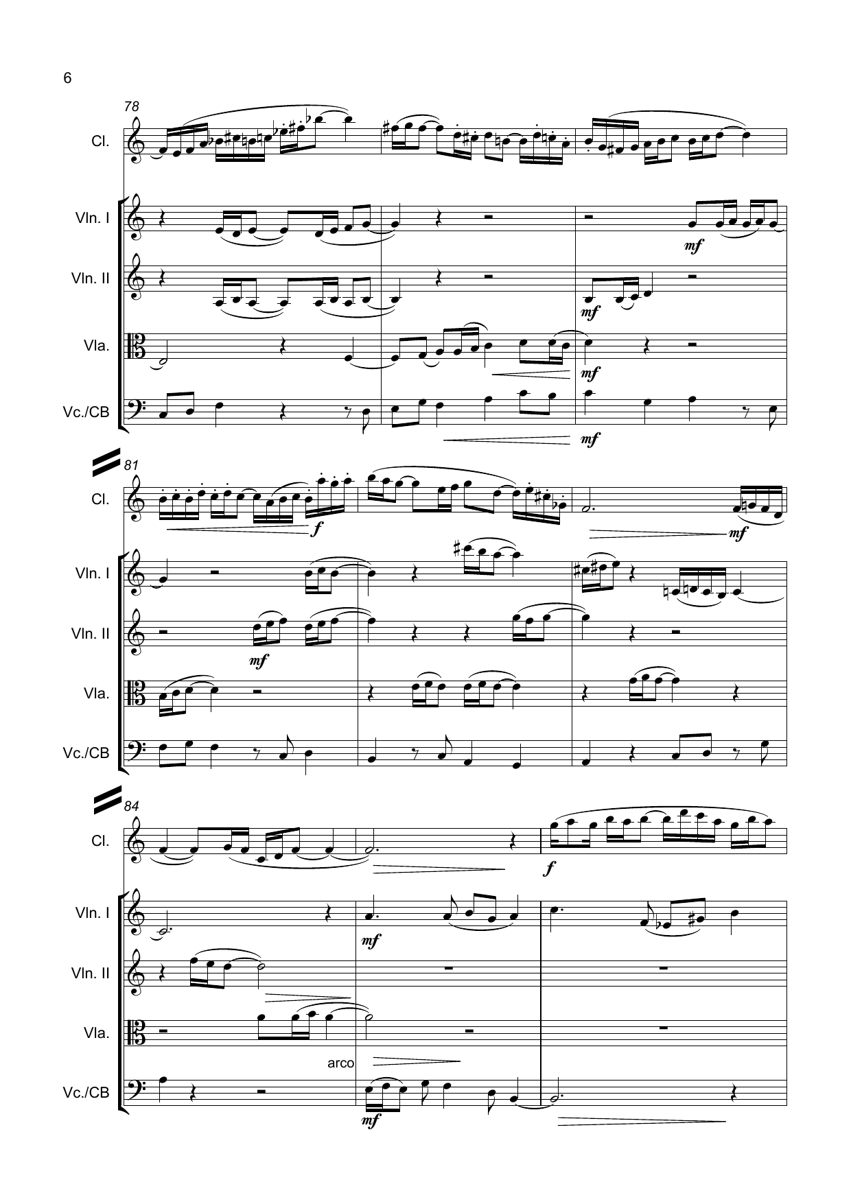Concertino for Clarinet and Strings - Image 10