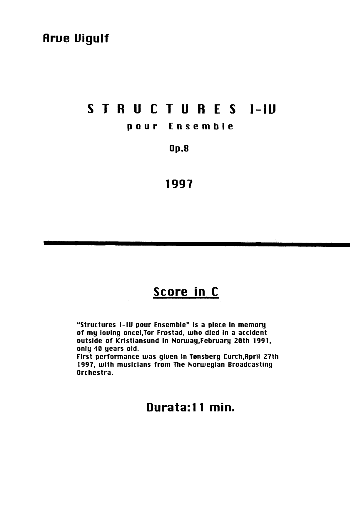 Structures I-IV - Pour ensemble, Op. 8