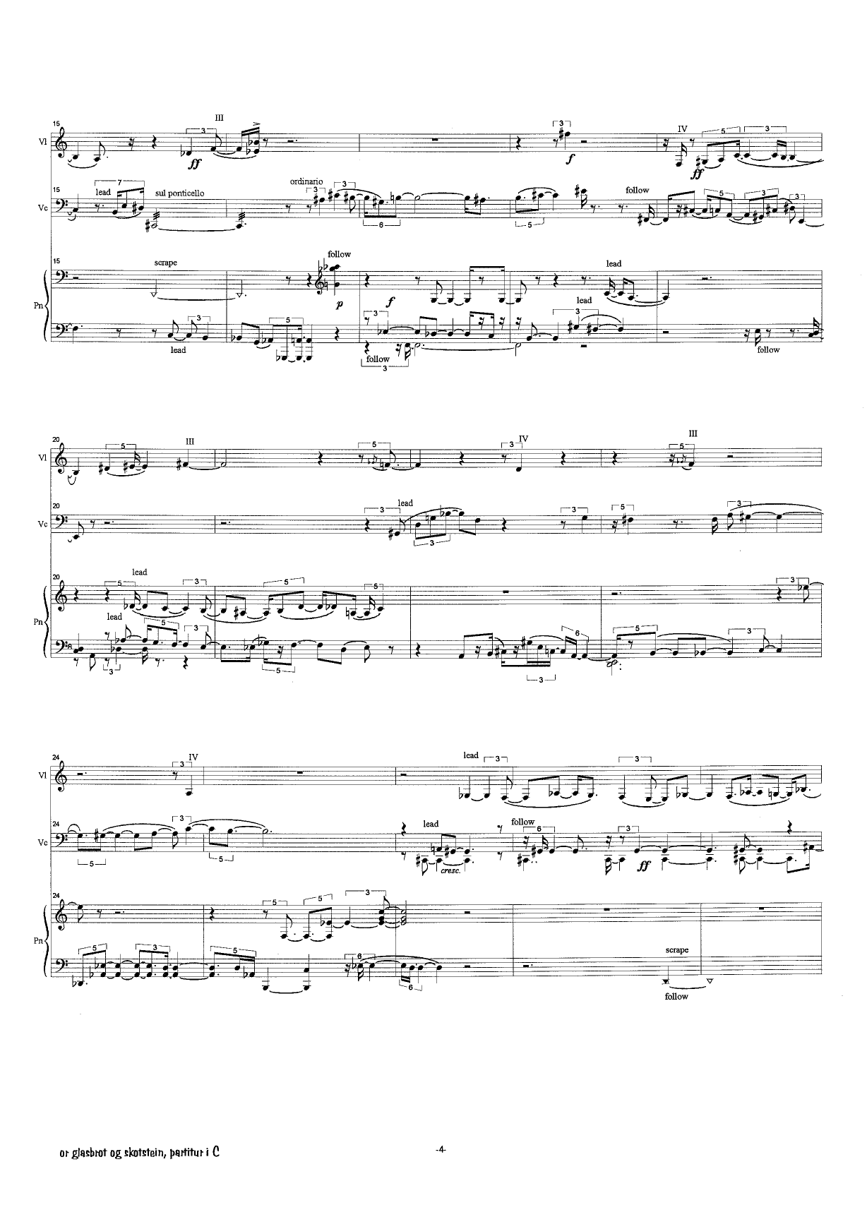 from splintered glass and shattered stone : violin(special tuning), cello and piano - Image 4