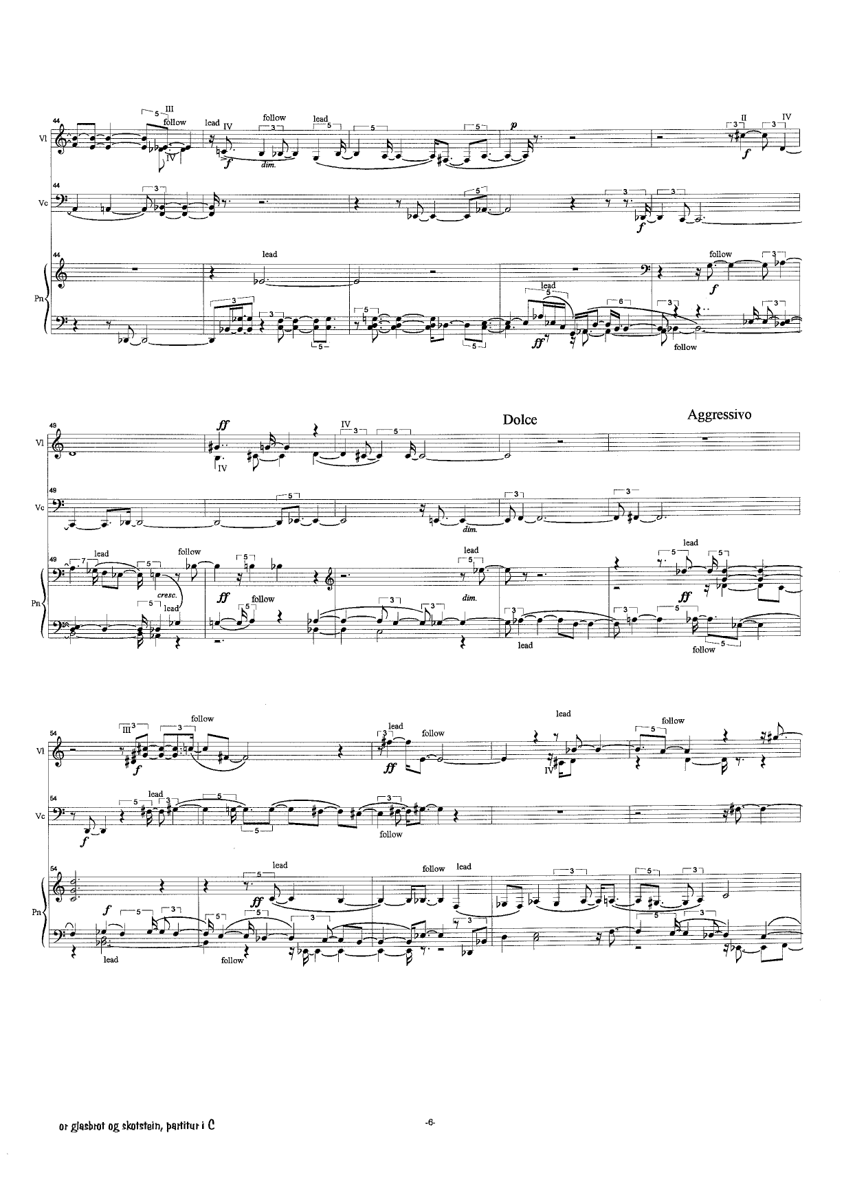 from splintered glass and shattered stone : violin(special tuning), cello and piano - Image 6