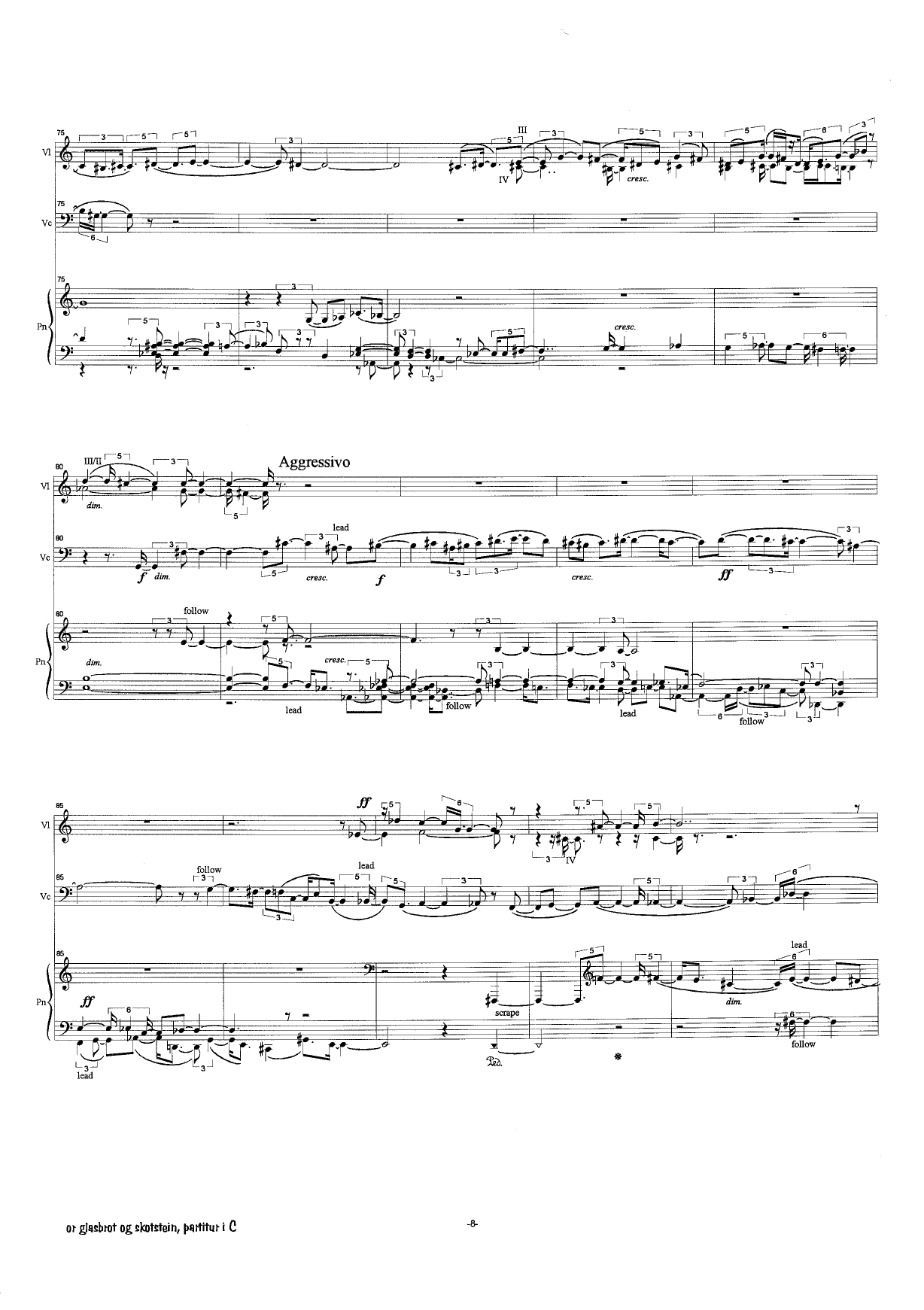 from splintered glass and shattered stone : violin(special tuning), cello and piano - Image 8