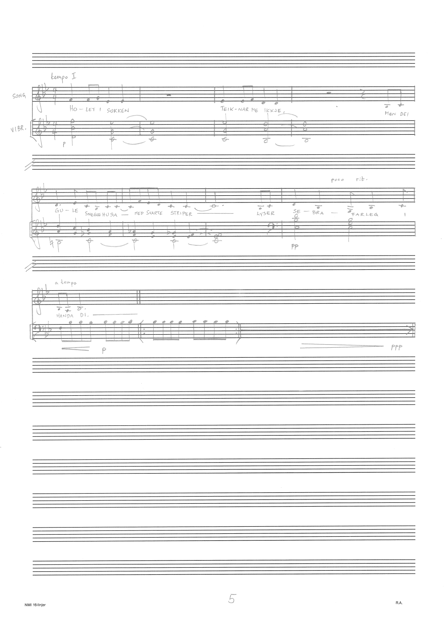 Heilt glad - Heilt trist - Ei musikalsk forteljing for skodespelar og sju musikarar - Bilde 7