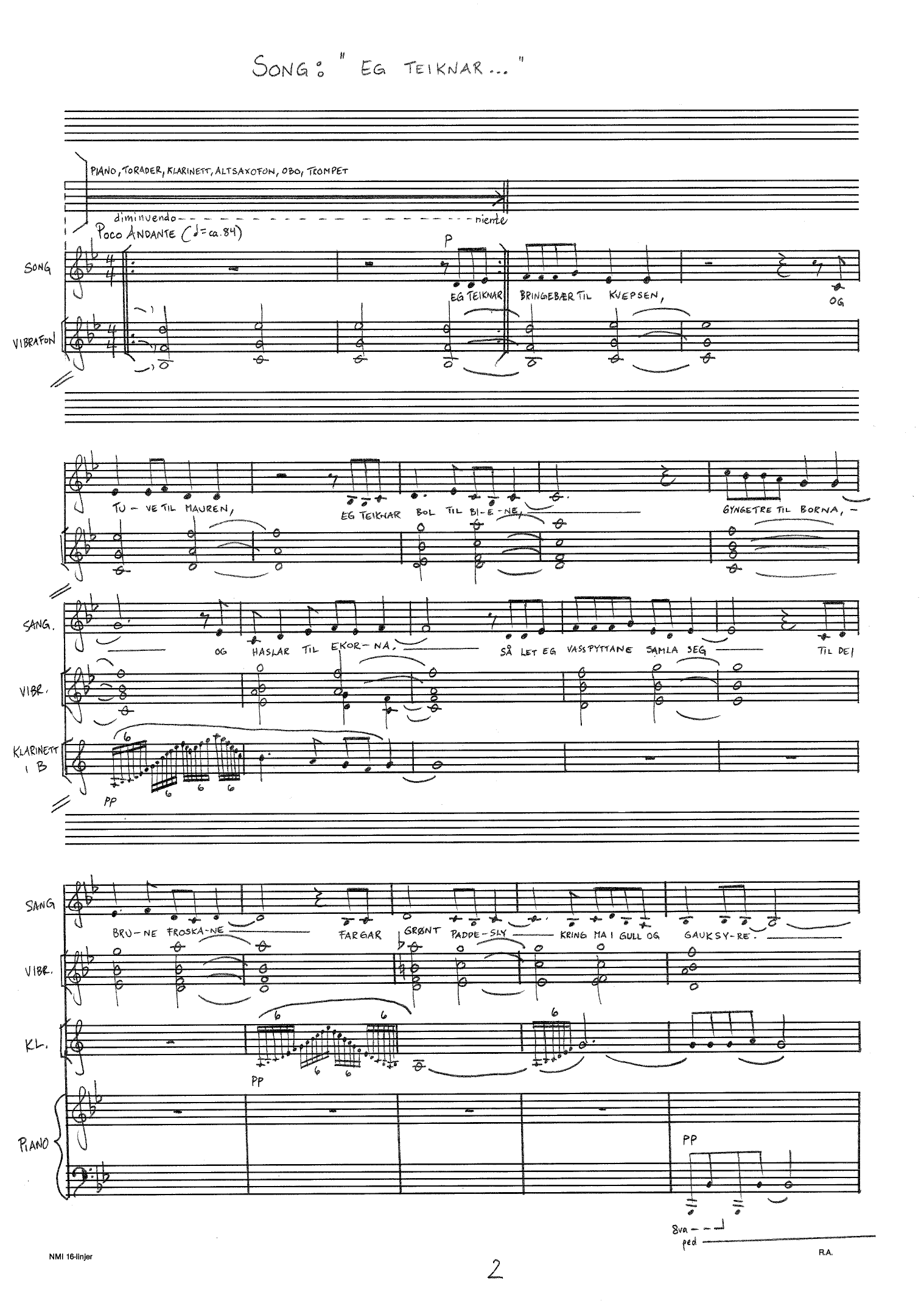 Heilt glad - Heilt trist - Ei musikalsk forteljing for skodespelar og sju musikarar - Bilde 4