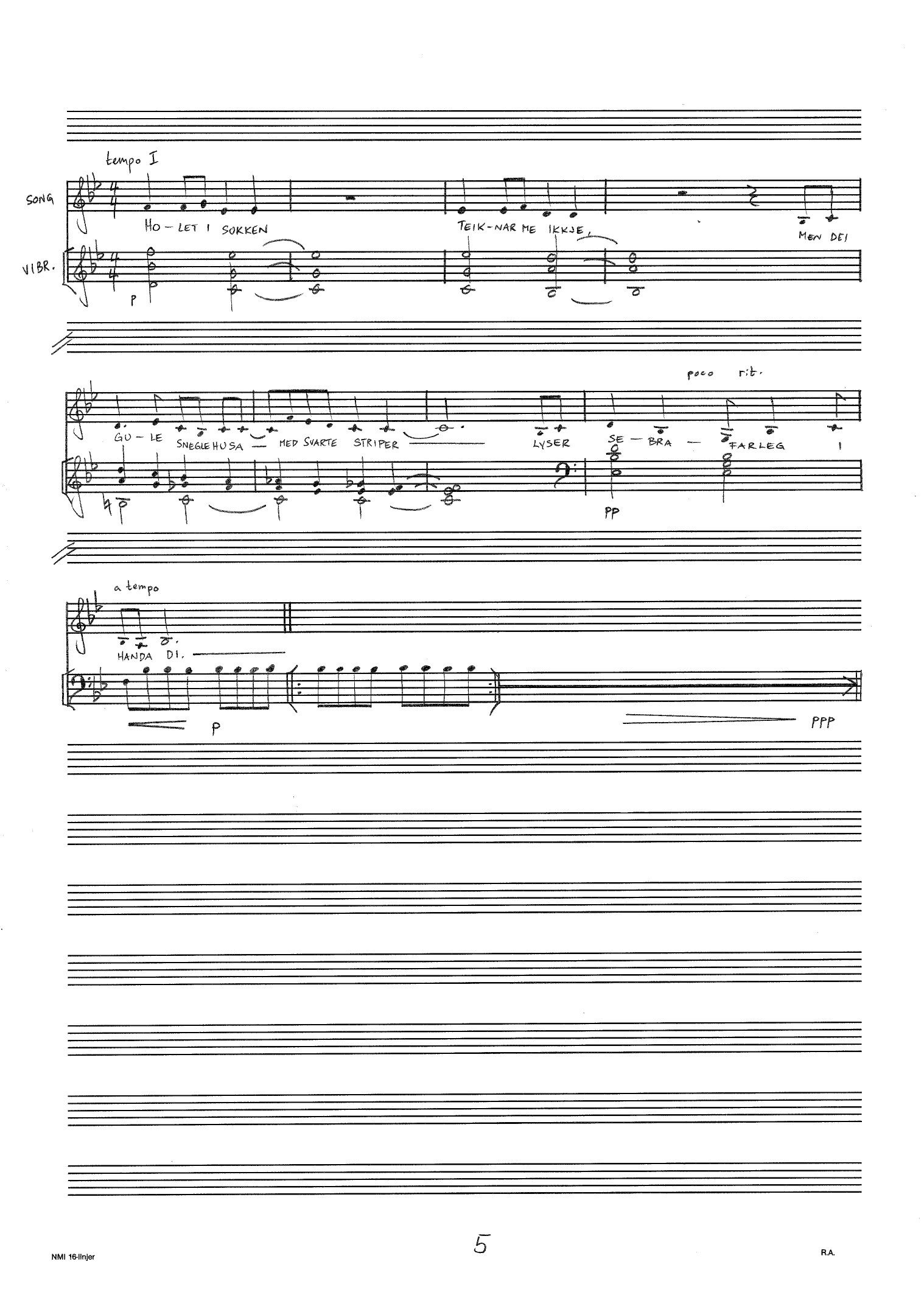 Heilt glad - Heilt trist - Ei musikalsk forteljing for skodespelar og sju musikarar - Bilde 7