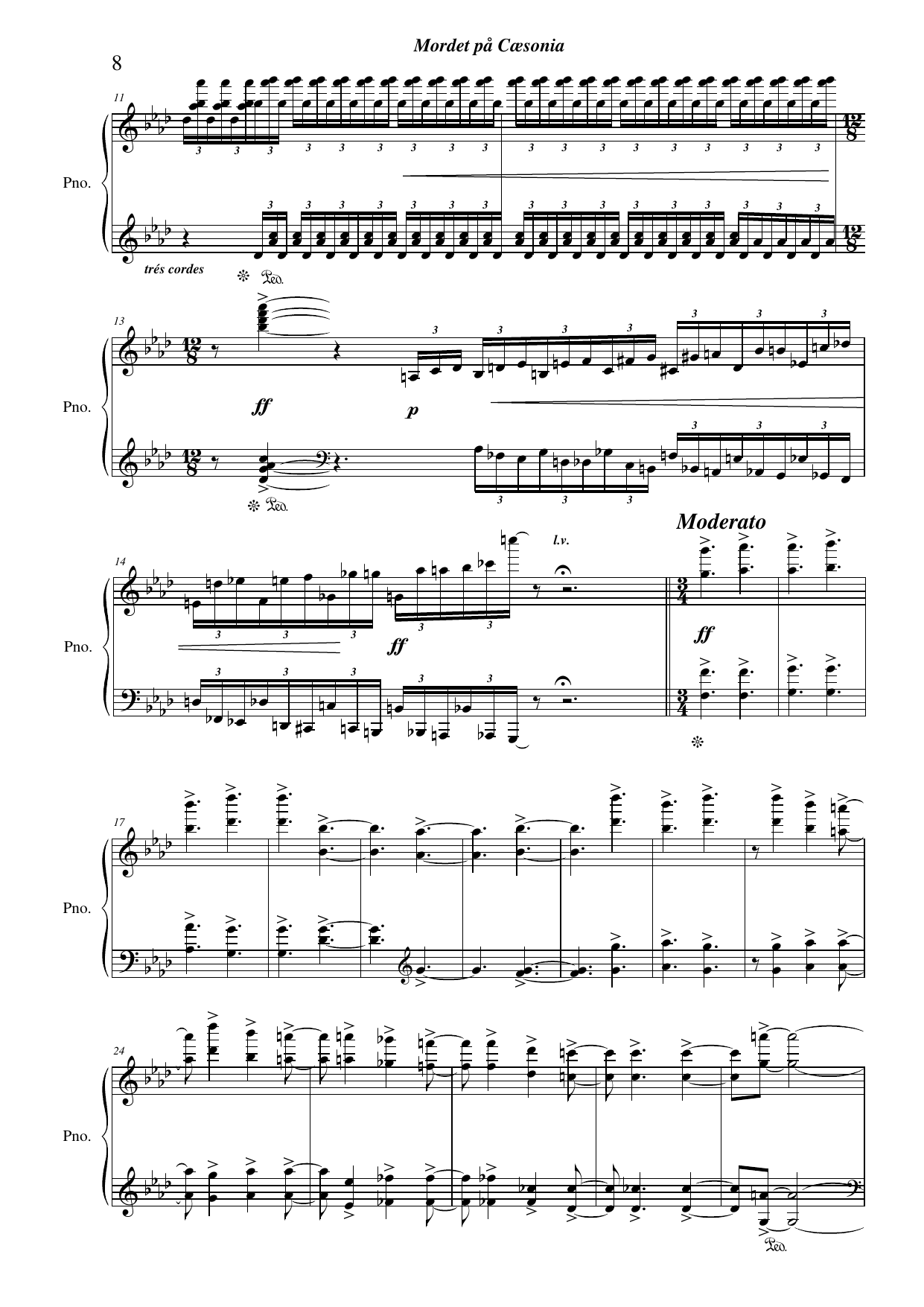 Blomar, mord og måne - Suite for solo klaver inspirert av Albert Camus' "Caligula" - Bilde 8