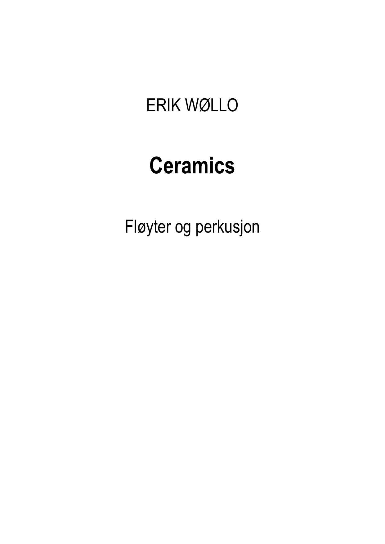 Ceramics - Musikk for diverse keramikk: fløyter og percussion