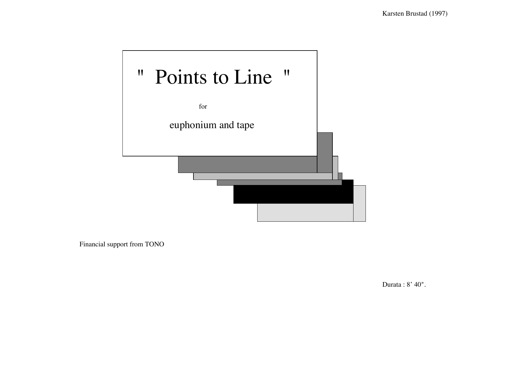 Points to Line - For Euphonium and Tape