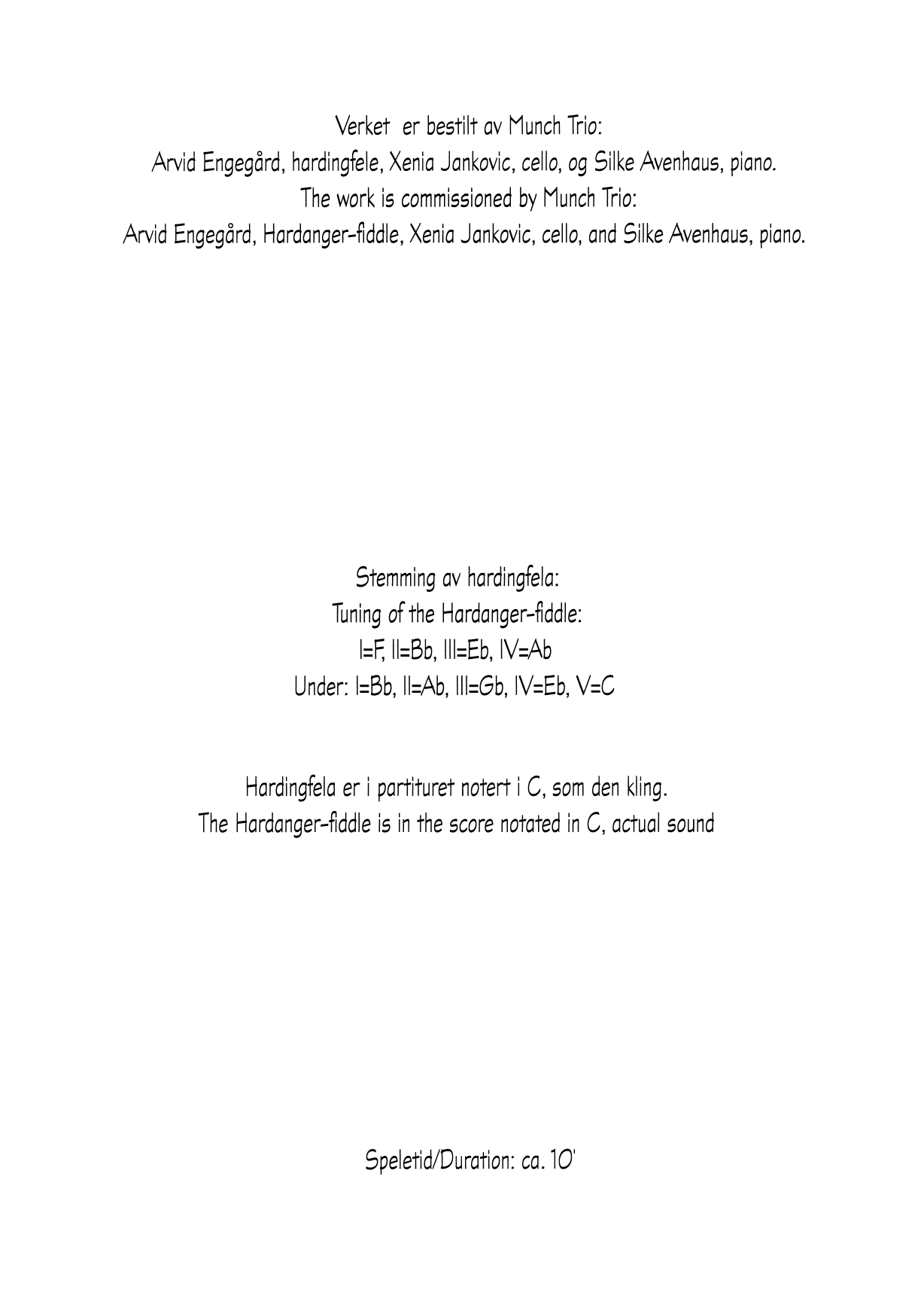but in the middle of the whirl : for Hardanger-fiddle, cello and piano - Image 2