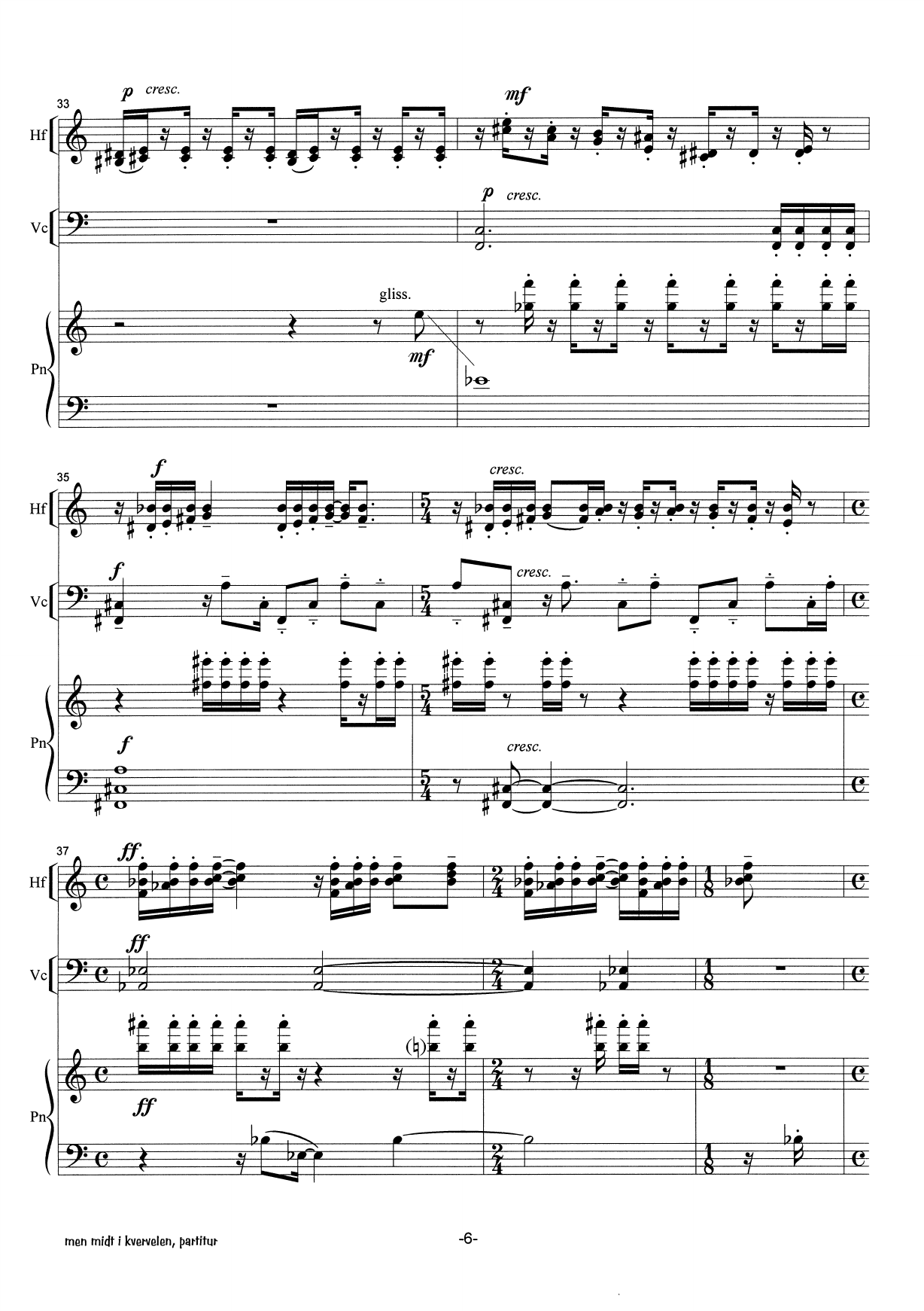 but in the middle of the whirl : for Hardanger-fiddle, cello and piano - Image 6