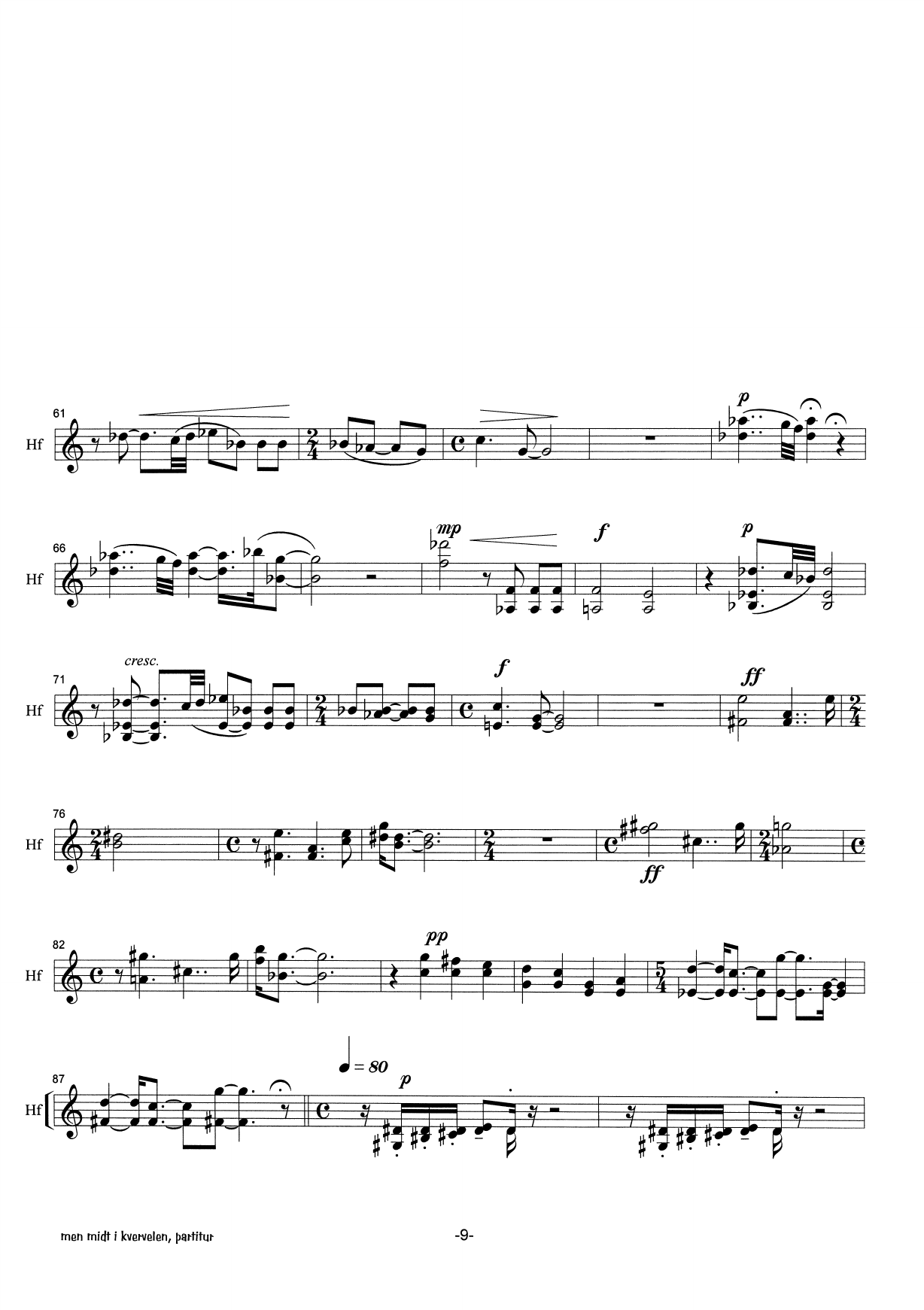 but in the middle of the whirl : for Hardanger-fiddle, cello and piano - Image 9