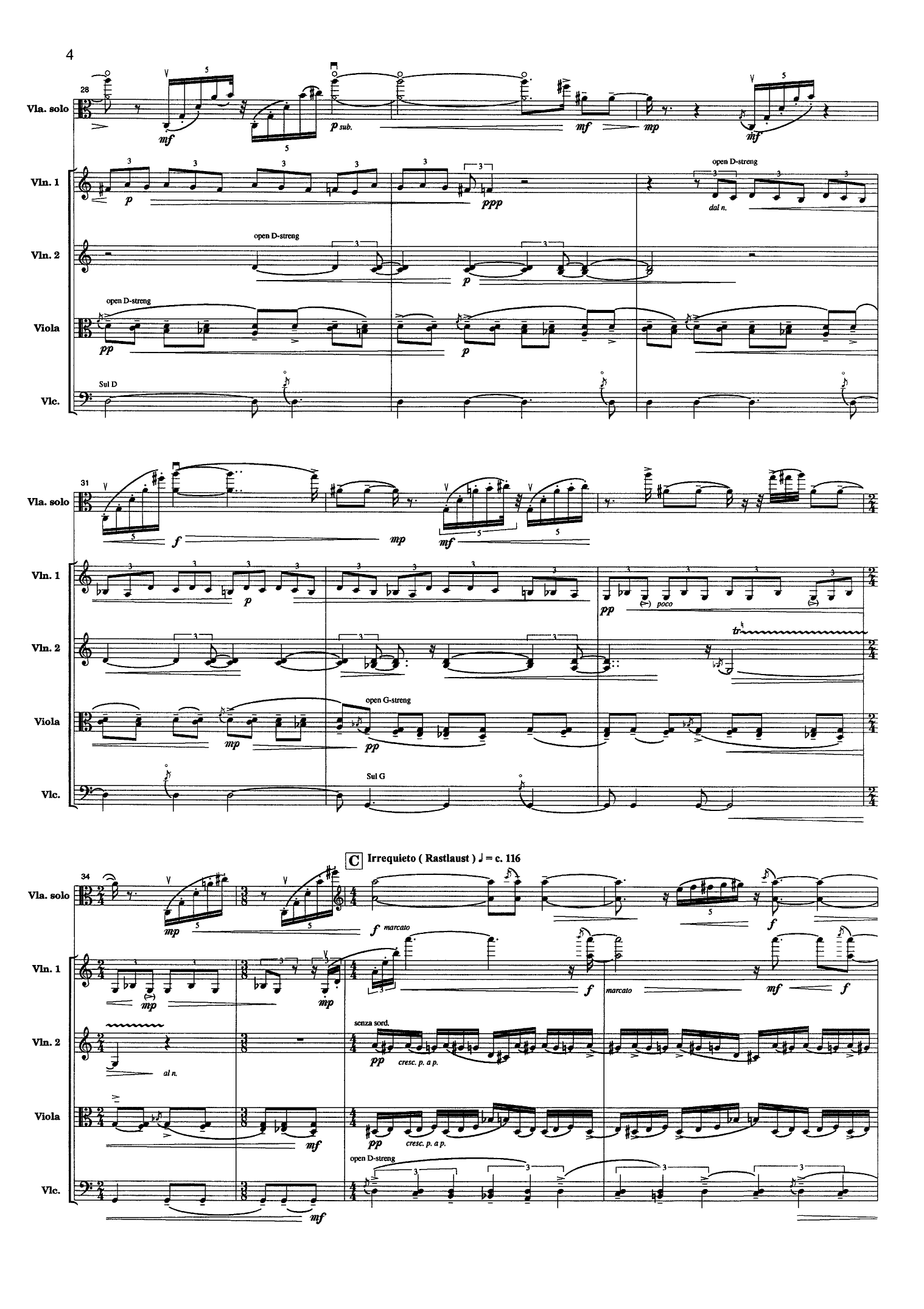 Endelig : Recitation, Solo Viola and String Quartet - Image 6
