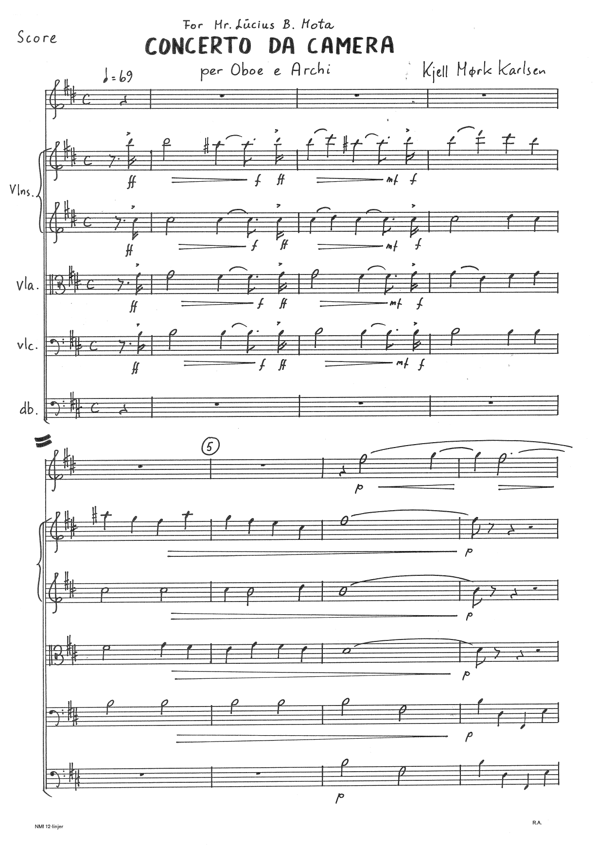 Concerto da camera - Per Oboe e Archi, Op. 123 - Image 3