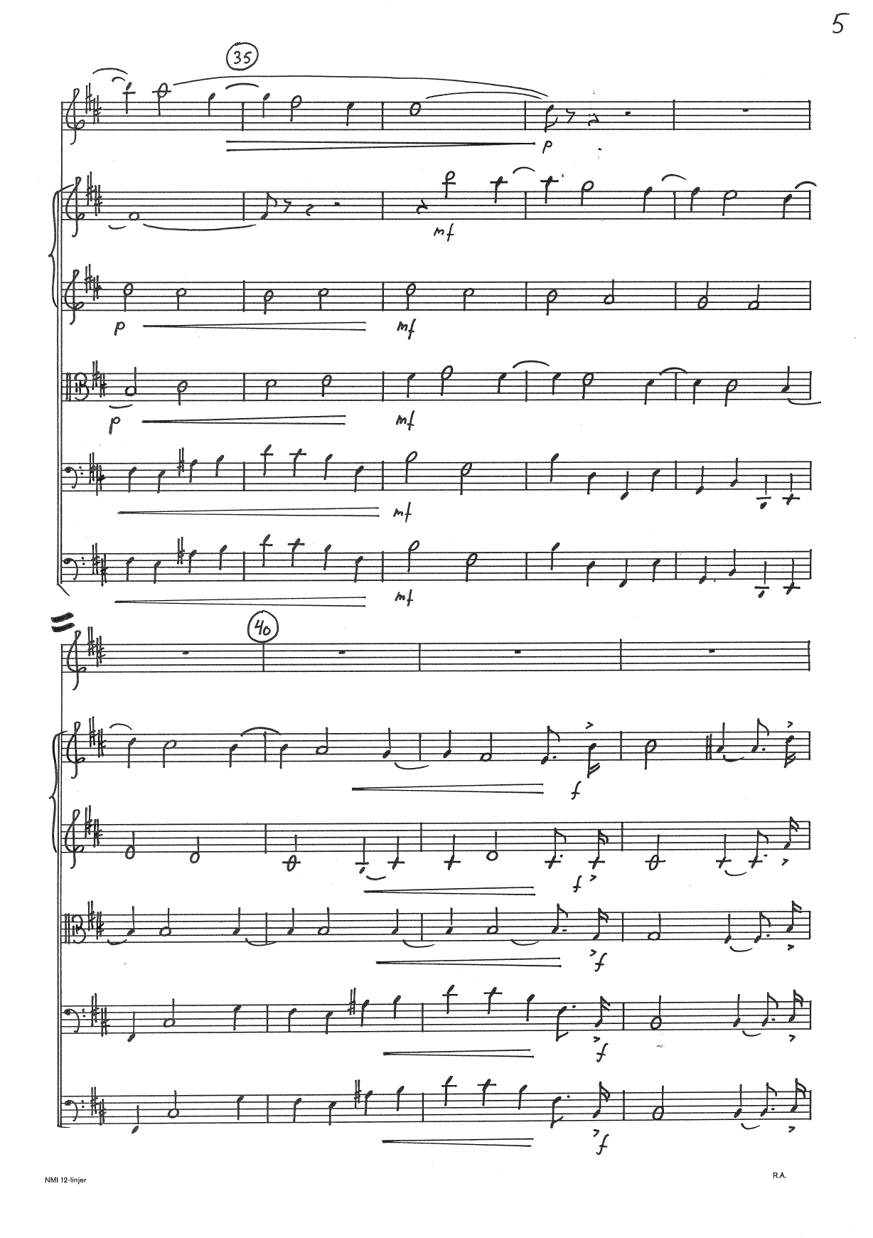 Concerto da camera - Per Oboe e Archi, Op. 123 - Image 7