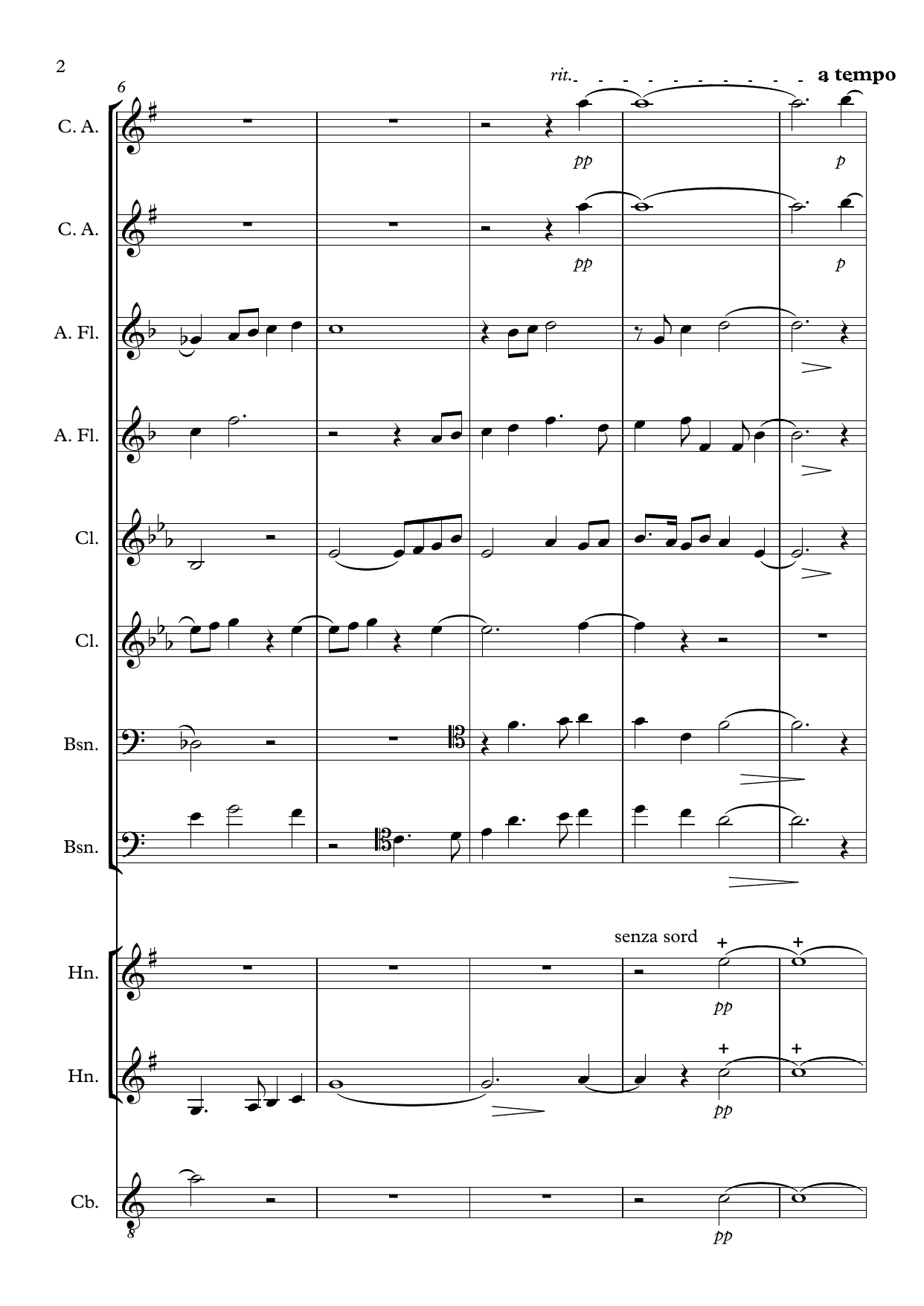 Lass O! Deine Tränen - For Double Woodwind Quintet and Contrabass - Bilde 4