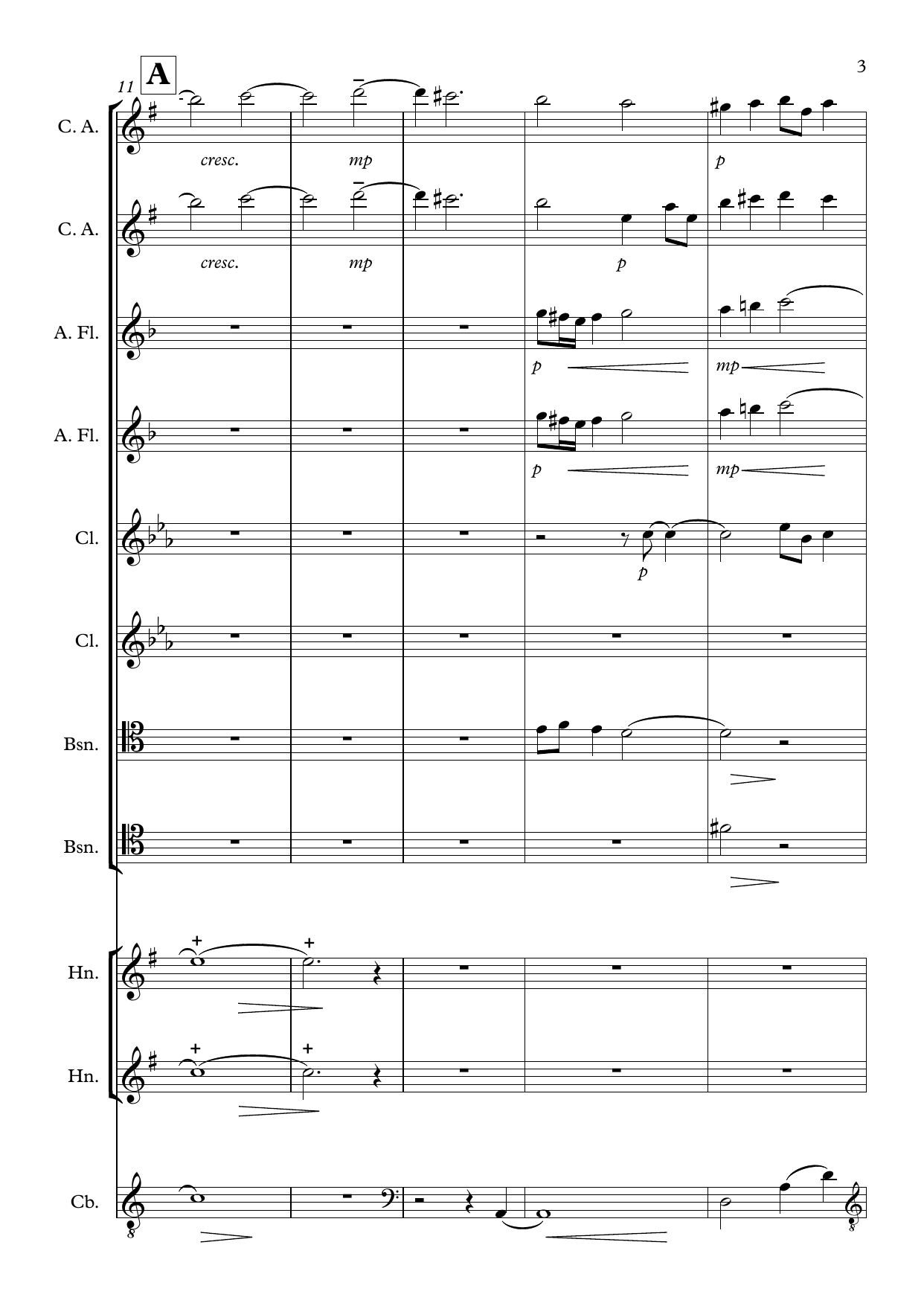 Lass O! Deine Tränen - For Double Woodwind Quintet and Contrabass - Bilde 5