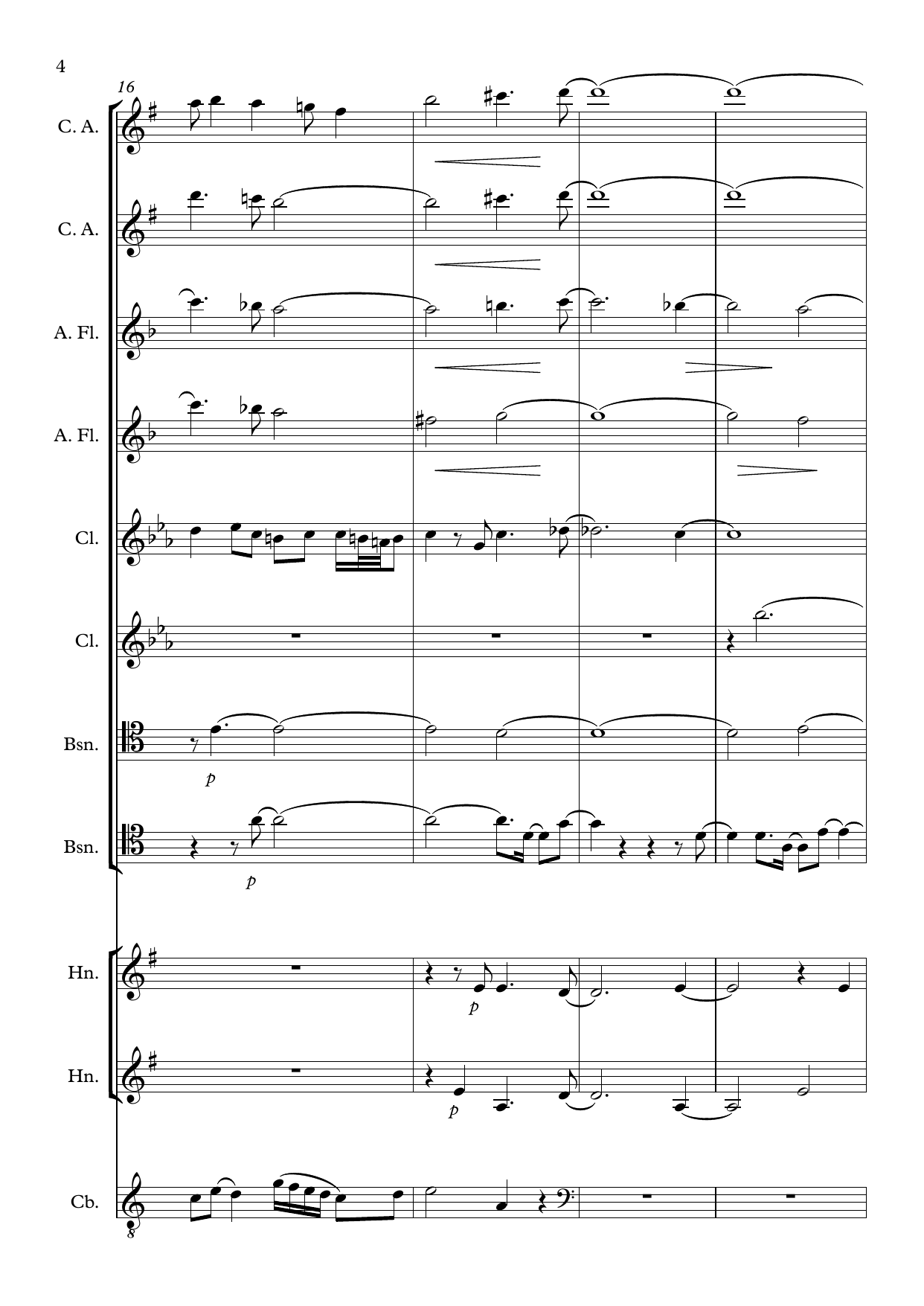 Lass O! Deine Tränen - For Double Woodwind Quintet and Contrabass - Bilde 6