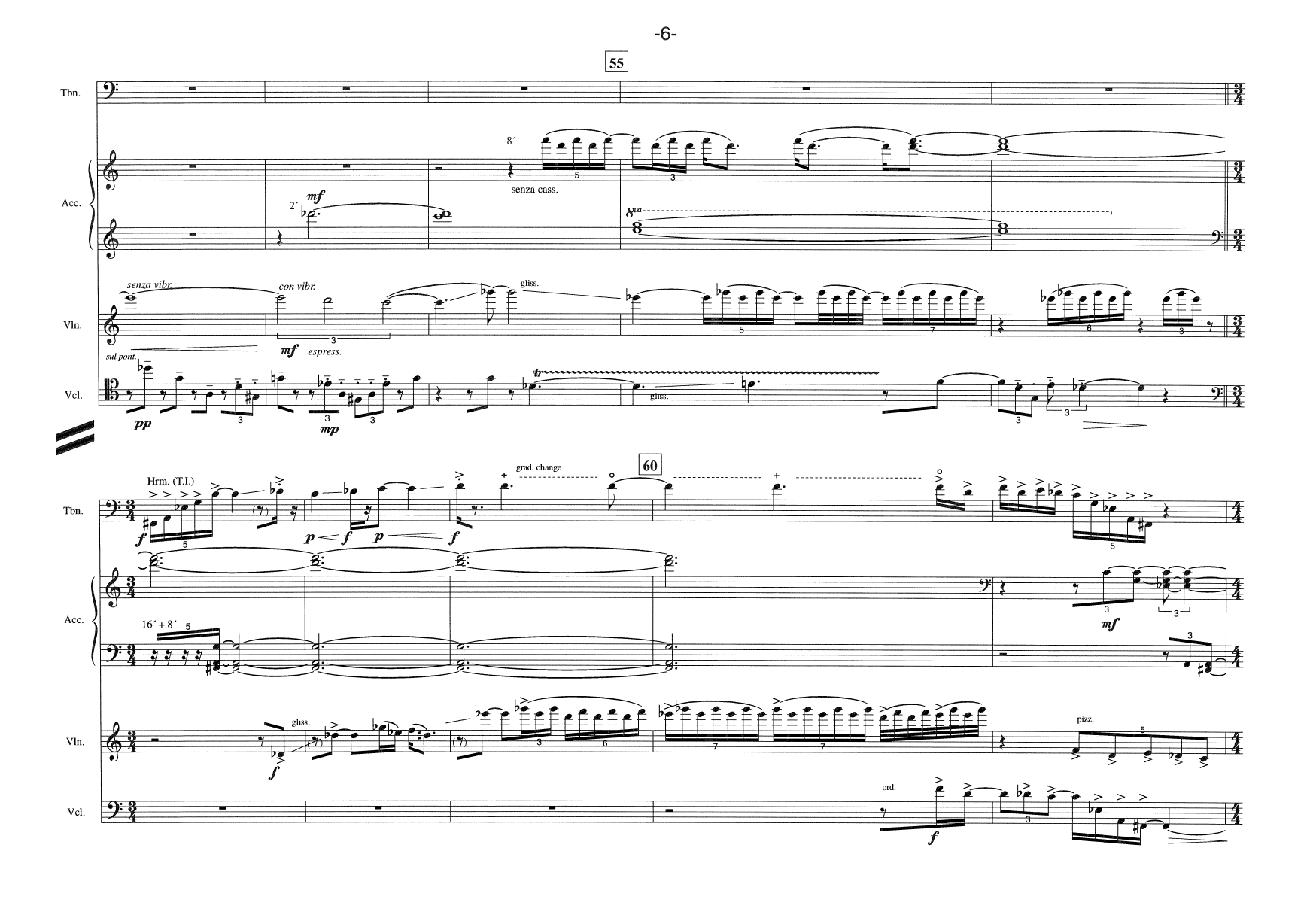 Crossing Lines - Quartet for Trombone, Accordion, Violin and Violoncello - Image 8