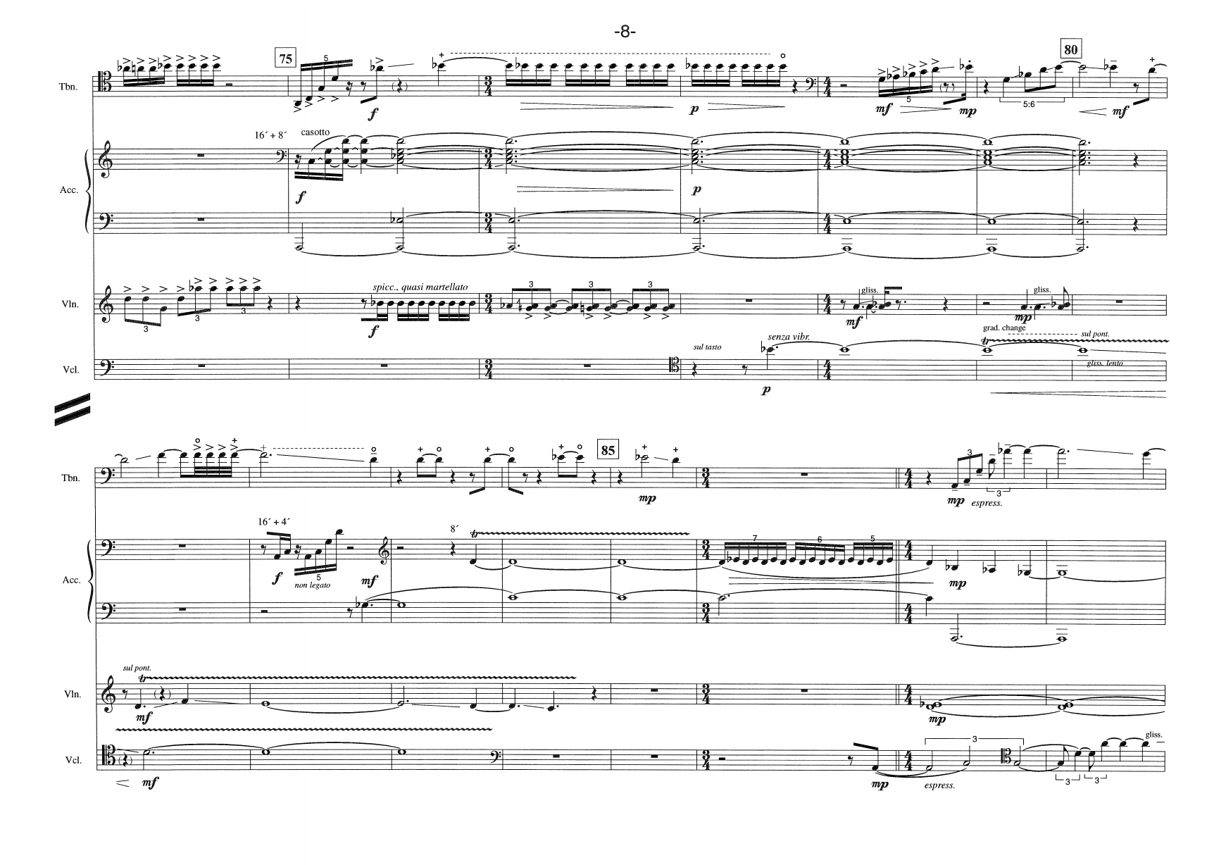 Crossing Lines - Quartet for Trombone, Accordion, Violin and Violoncello - Image 10