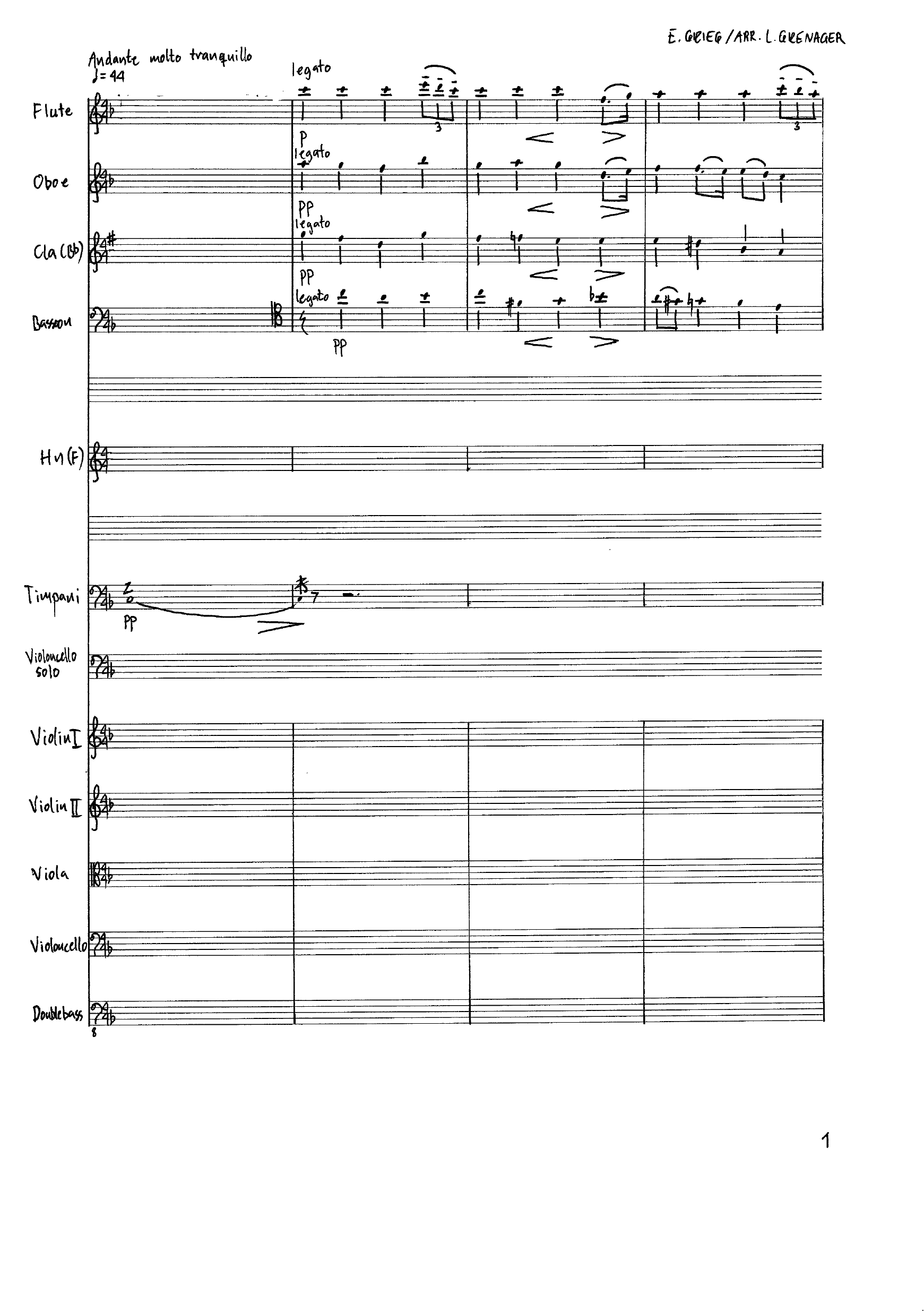 Andante Molto Tranquillo from Edvard Grieg : Cellosonata - Image 2