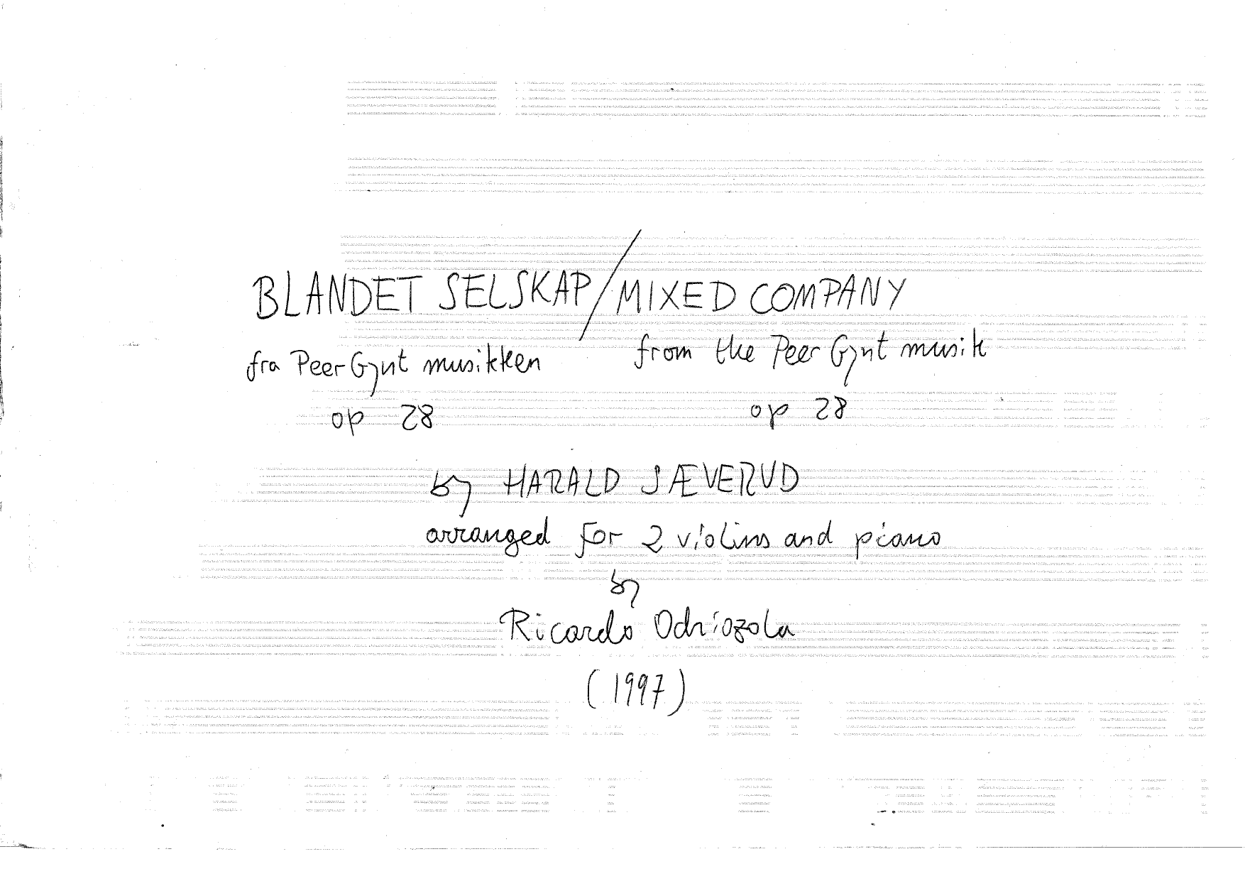 Mixed Company : From the Peer Gynt Music, Op. 28