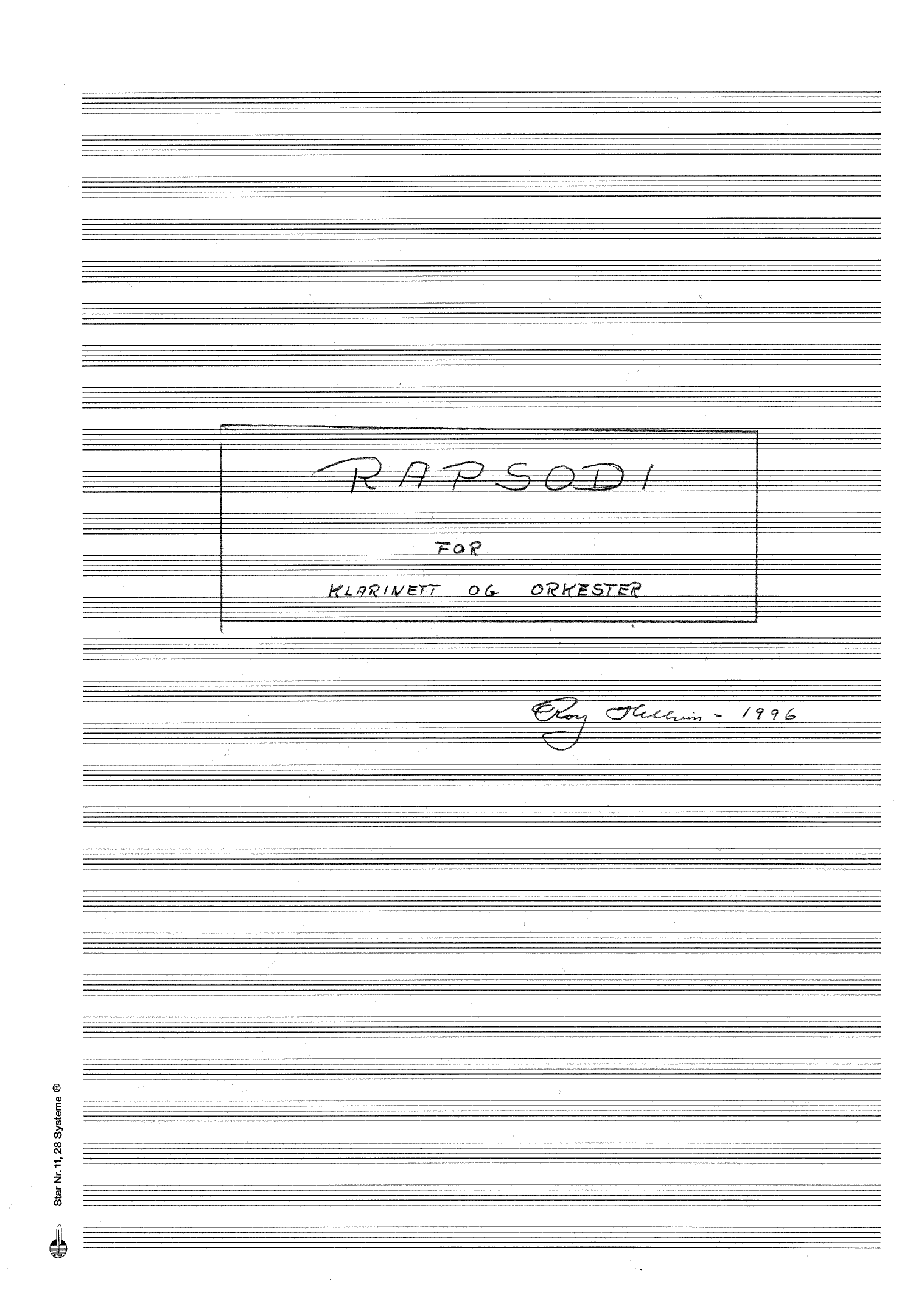 Rapsodi for klarinett og orkester